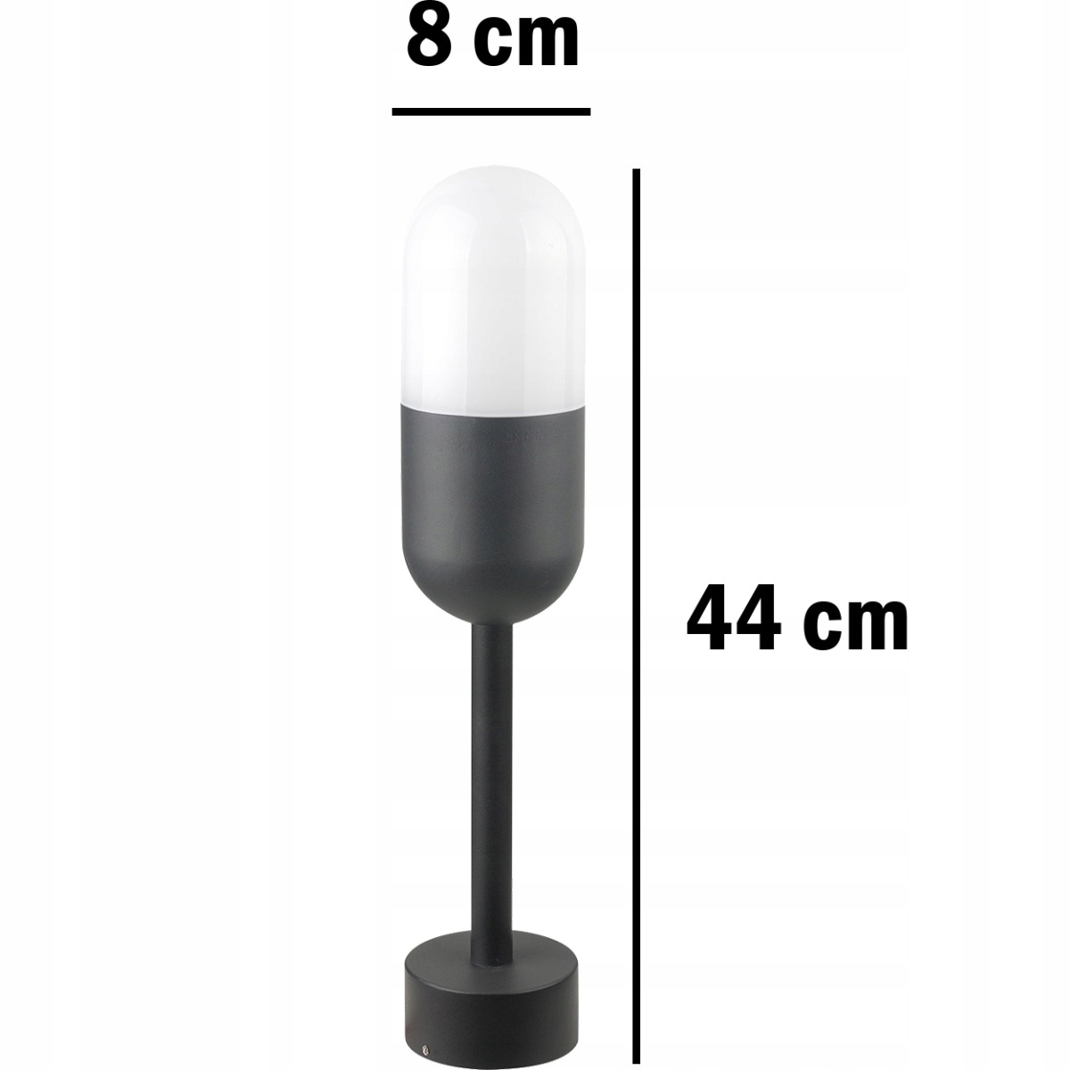 Sodo lempa Stovi POST 1xE27 44cm juoda Šviesos taškų skaičius 1