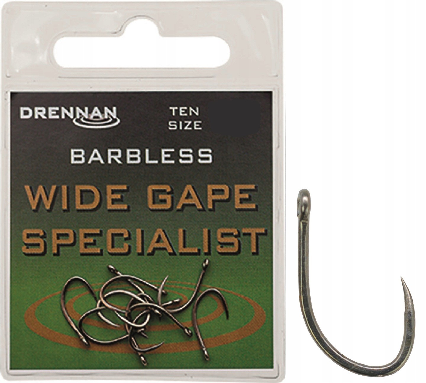 Haczyki Bezzadziorowe Drennan Wide Gape Specialist Rozmiar 8 10szt