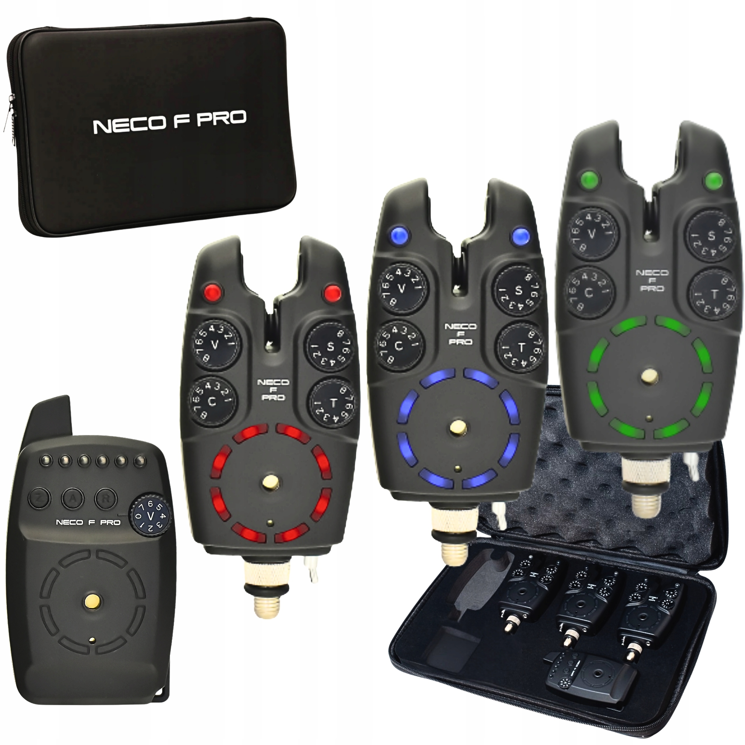 Zestaw Sygnalizatorów Brań 3+1 z Centralką Neco F103 Pro Multicolor