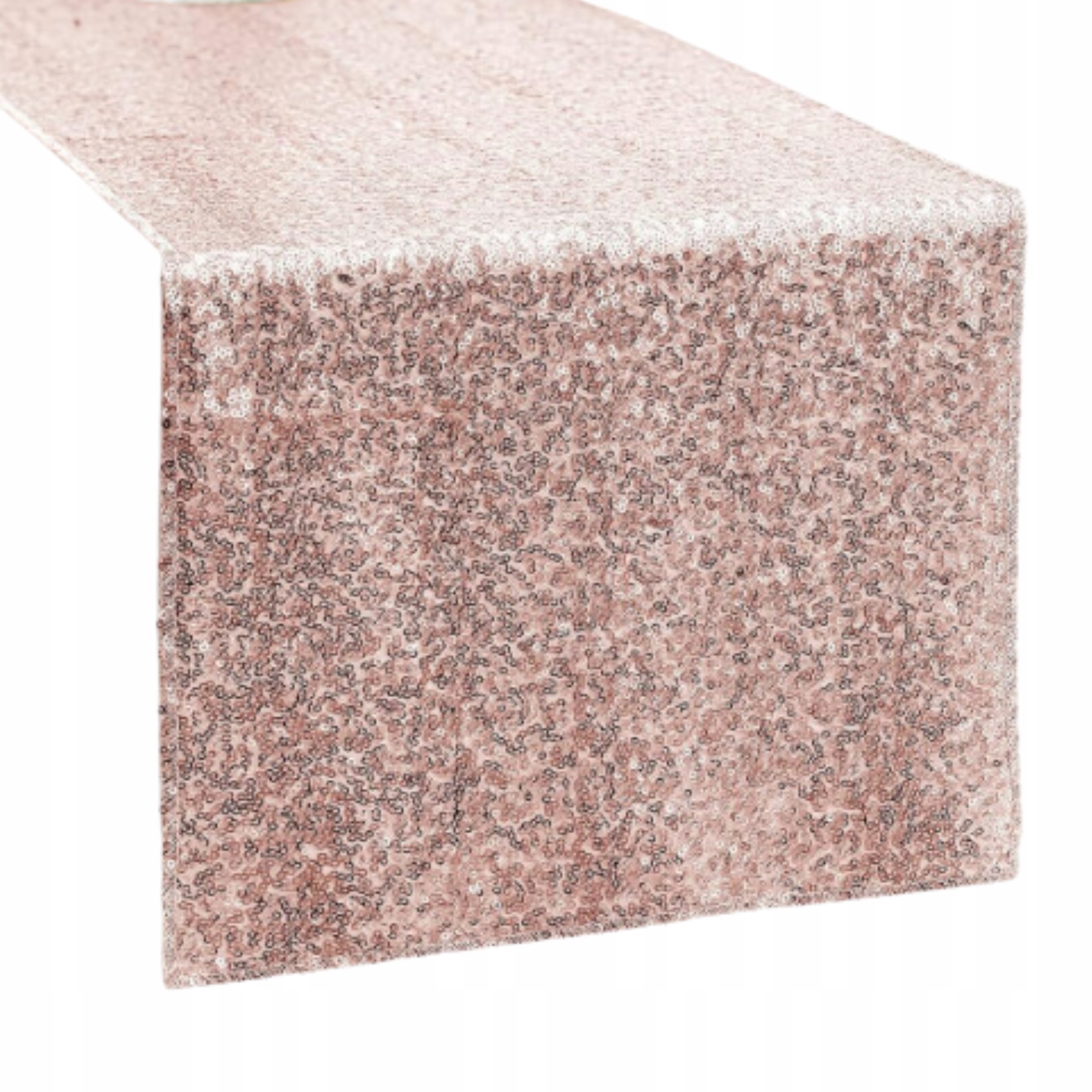 BIEŻNIK NA STÓŁ CEKINOWY ROSE GOLD CEKINY 275 CM WESELE ŚLUB CHRZEST