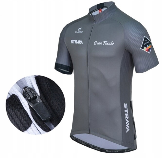 STRÓJ ROWEROWY MĘSKI STRAVA SZARY SPODENKI ŻELOWE KOMPLET KOLARSKI 4XL EAN (GTIN) 5903794915091