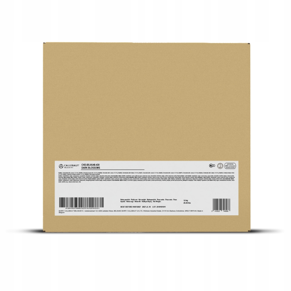 Levně Callebaut hobliny z tmavé čokolády 12 kg