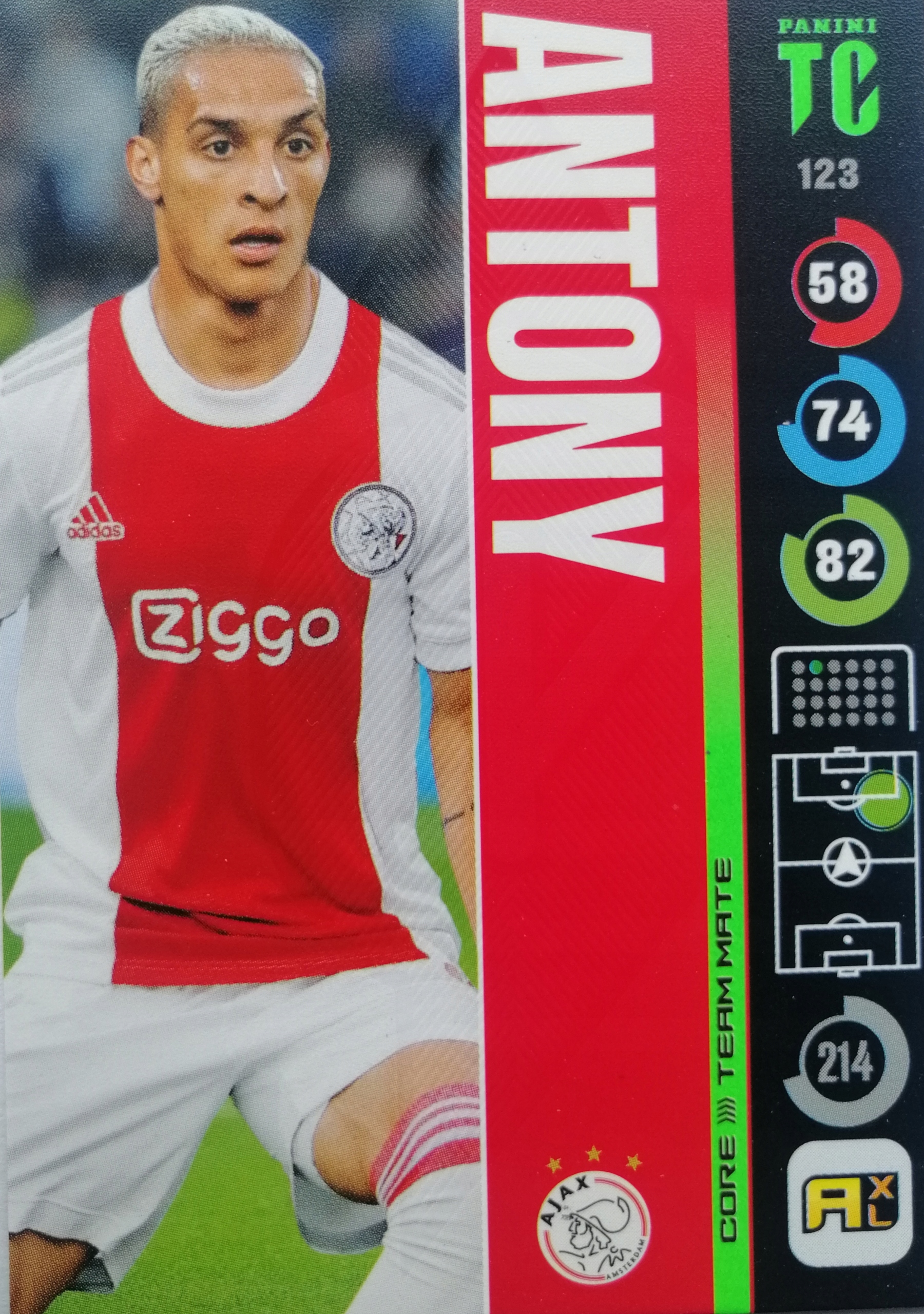 Panini Top Class Team Mate 123 Antony Ajax