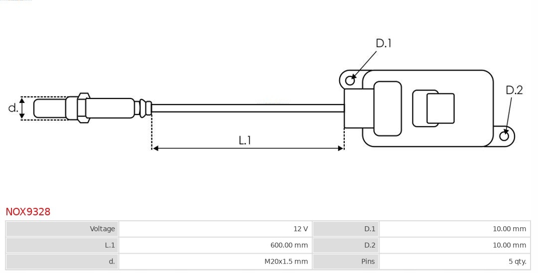 ас-ru NOX9328 Датчик , форсунка