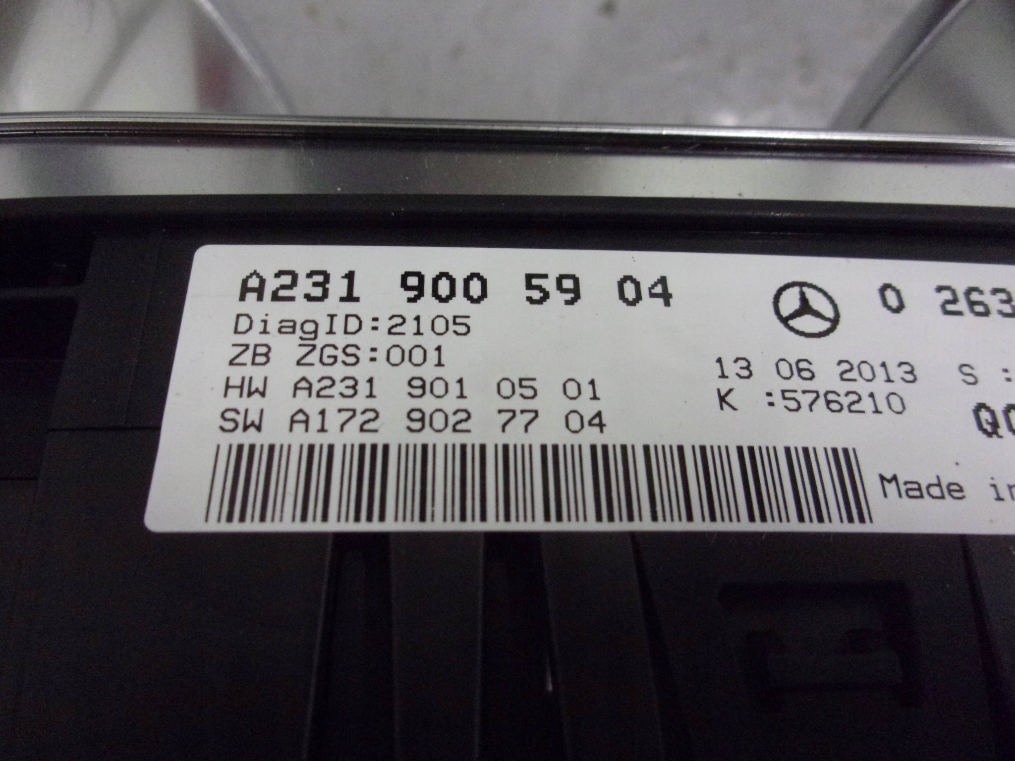 MERCEDES R231 SL 231 SL 350 dials dials A2319005904