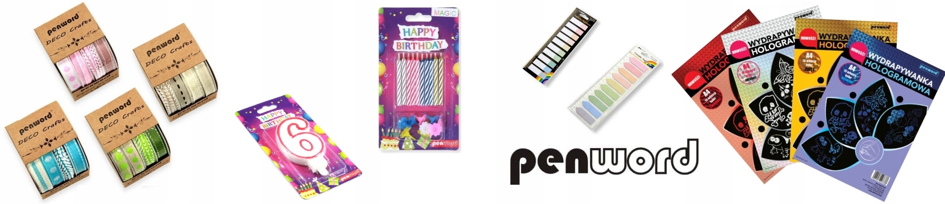 ZAKŁADKI INDEKSUJĄCE PAPIEROWE MIX 10 KOLORÓW PENWORD Stan opakowania oryginalne