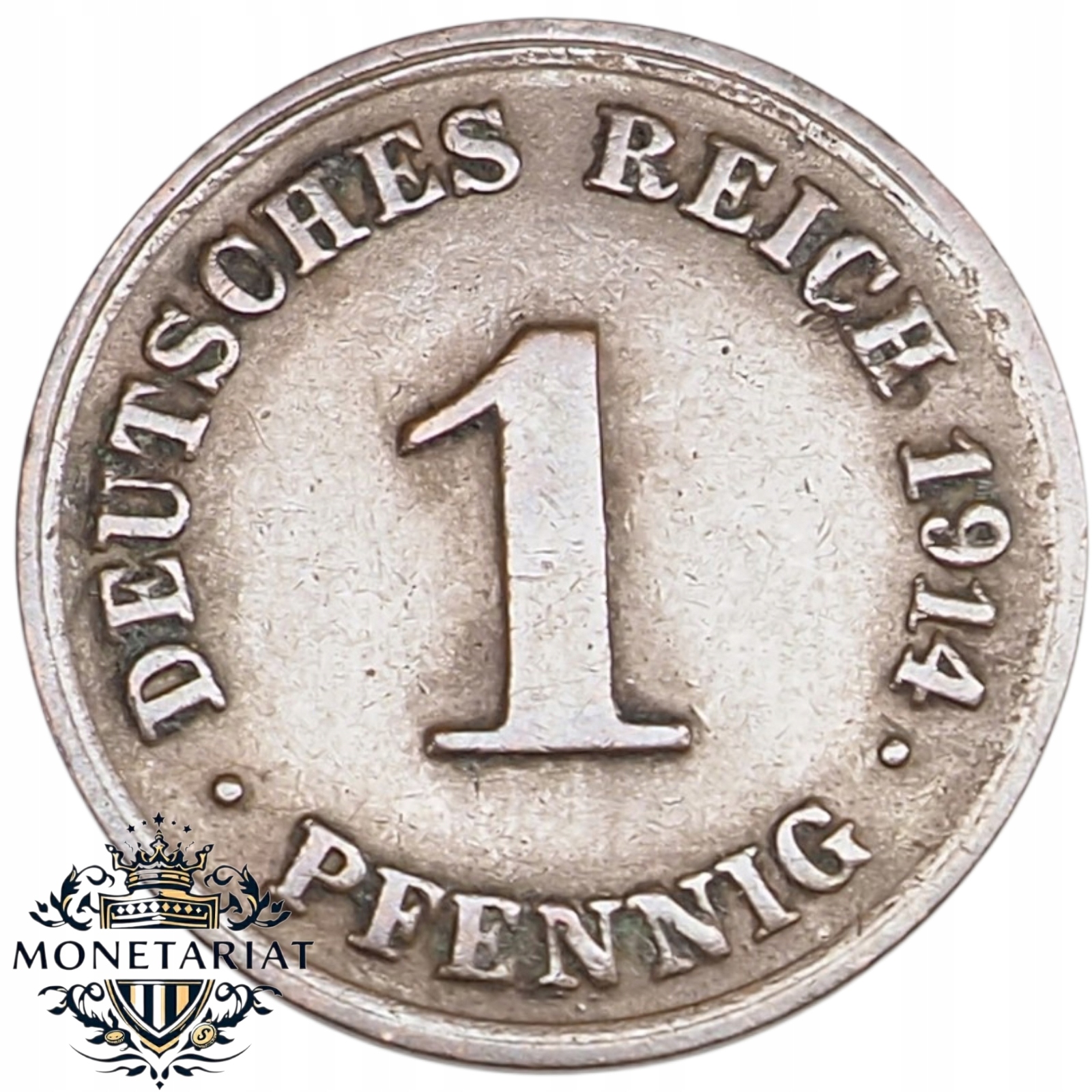 1 PFENNIG 1914 D - NIEMCY - RZADKA