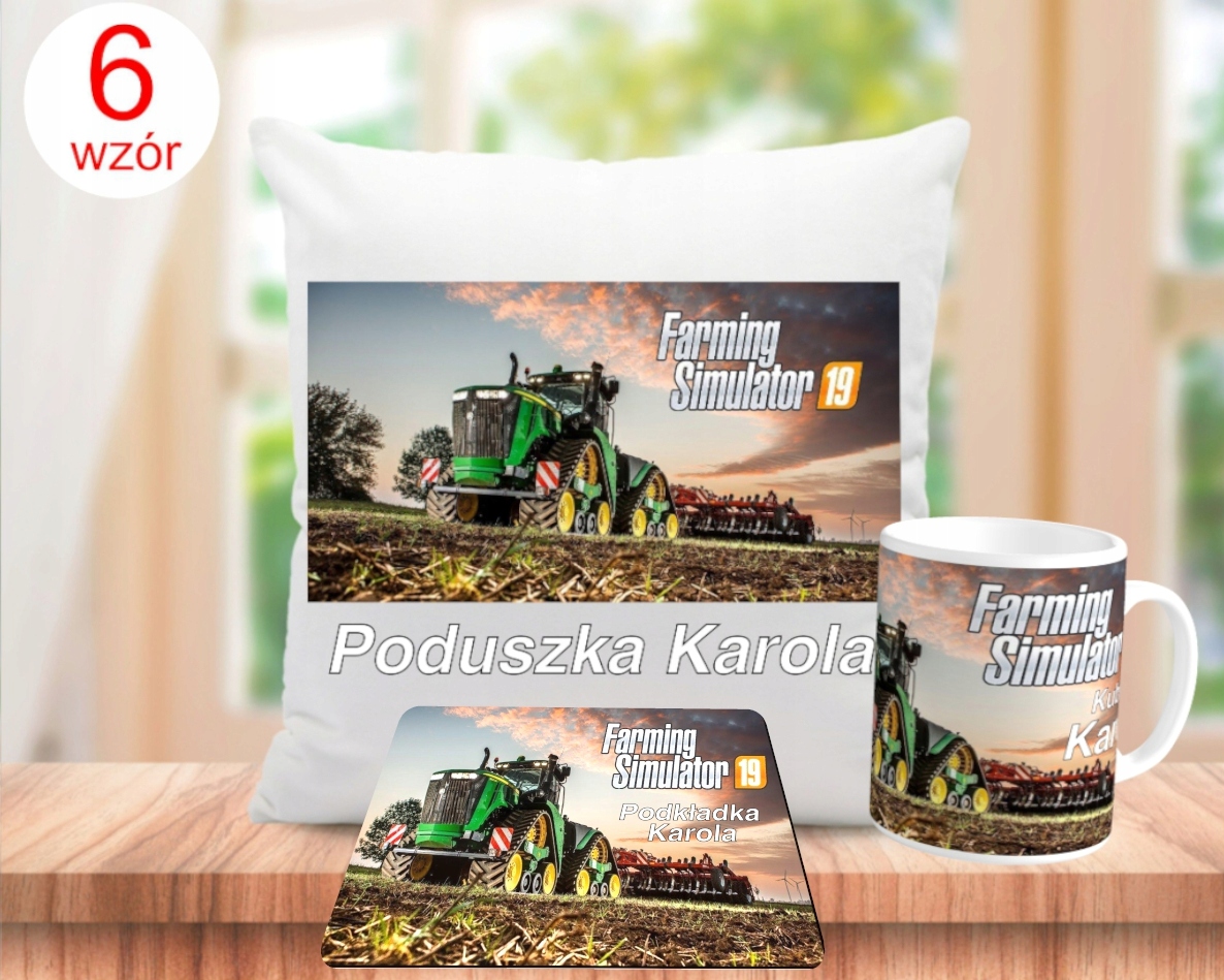 FARMING SIMULATOR ZESTAW PODUSZKA+KUBEK+PODKŁADKA Rodzaj inny