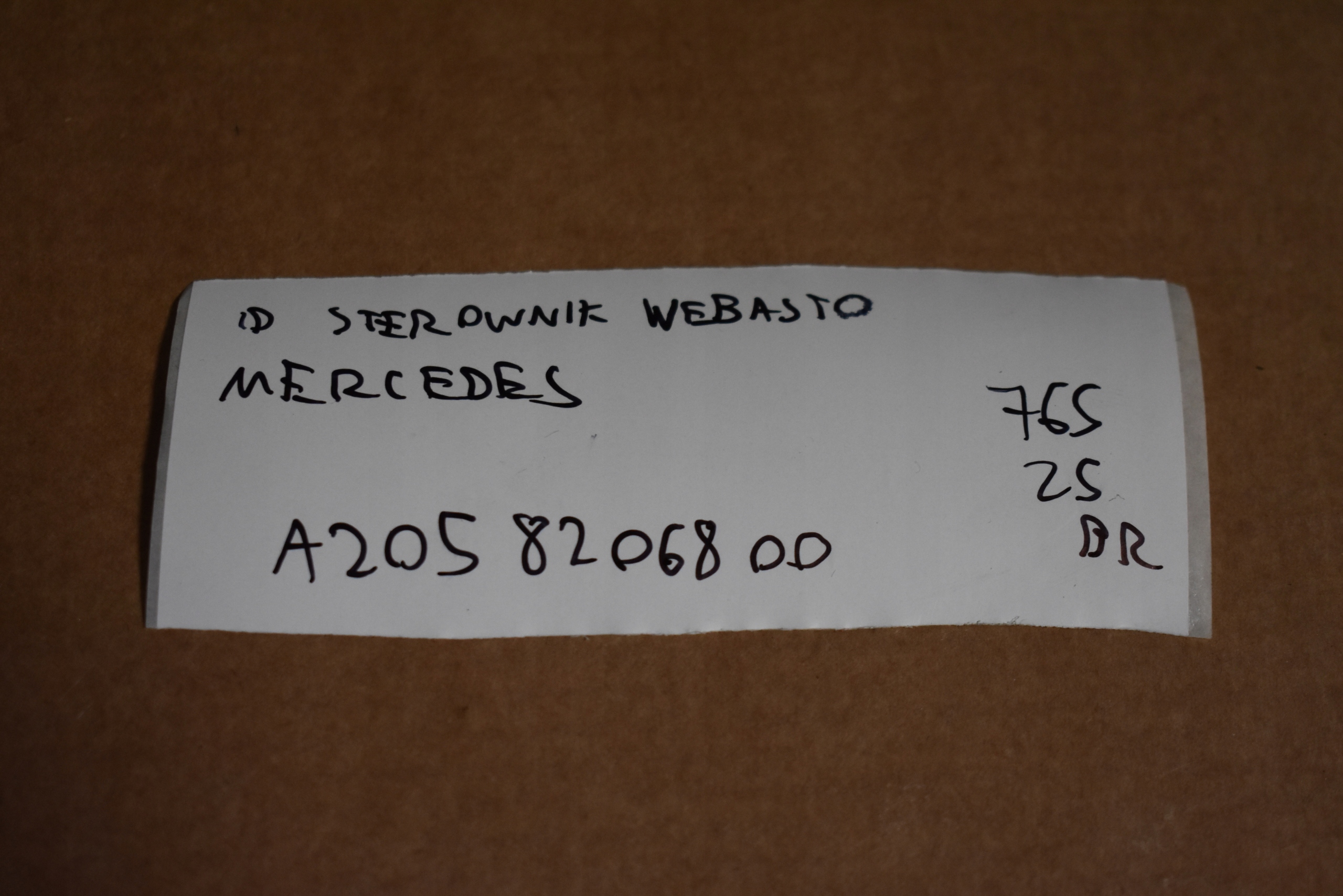IDEALNY control unit WEBASTO MERCEDES 1 9