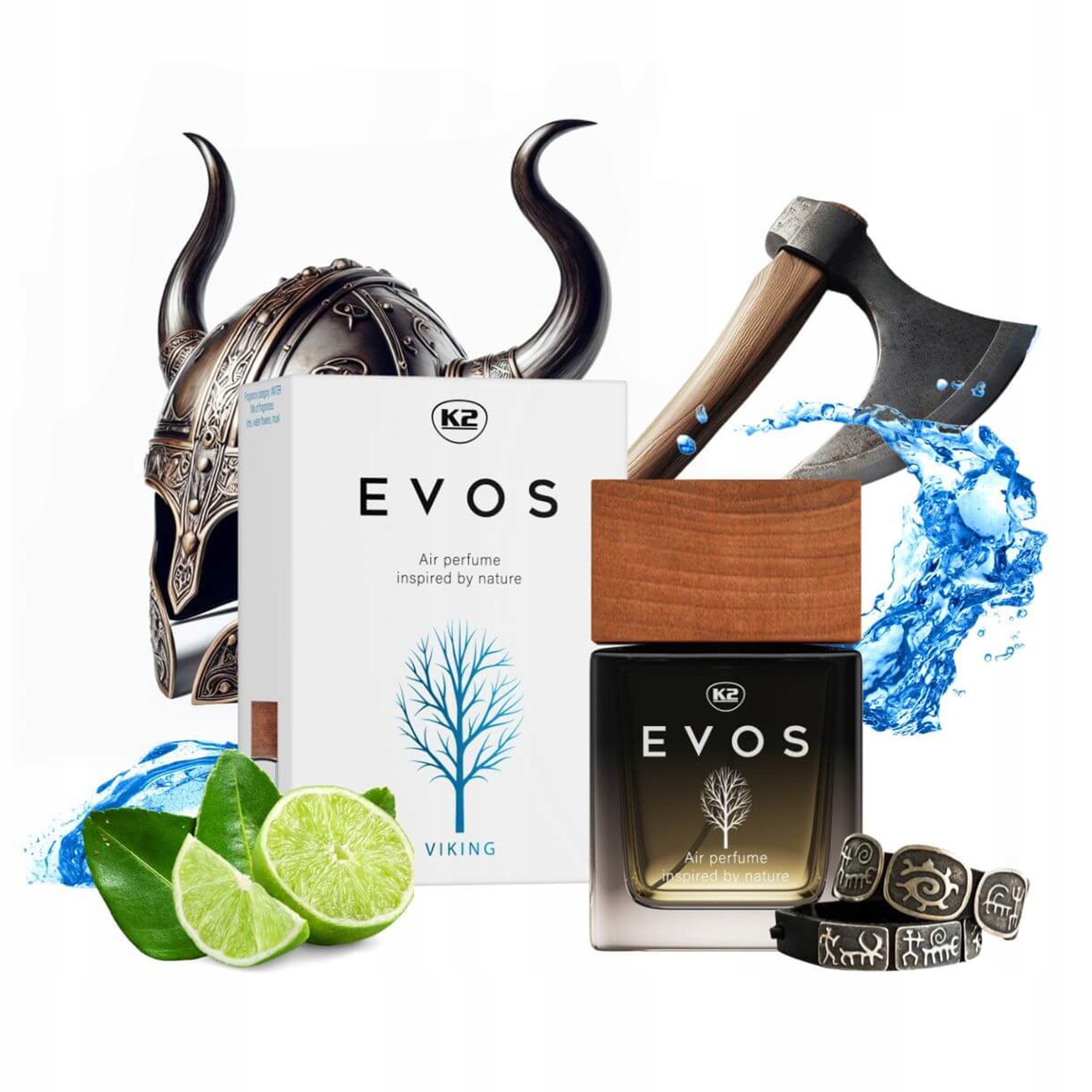K2 EVOS VIKING ZESTAW PERFUMY 50ml + ZAWIESZKA ZAPACHOWA DREWNIANA ZAPACH Rodzaj atomizery