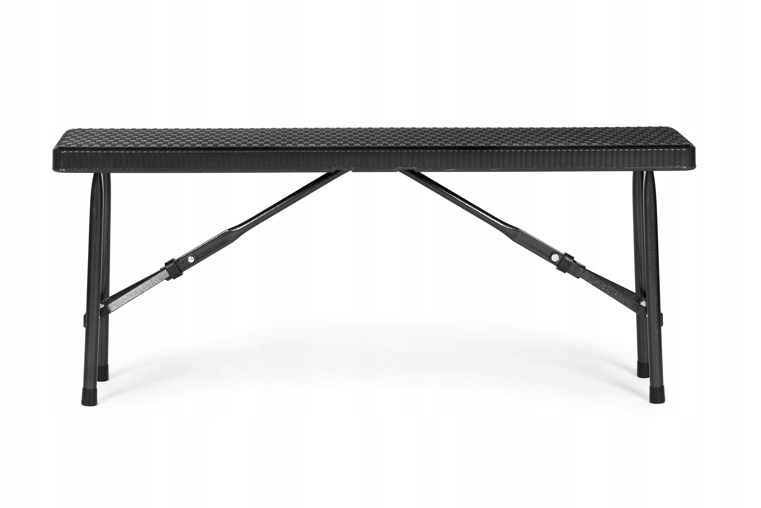 Zestaw cateringowy stół 120 cm 2 ławki komplet bankietowy do ogrodu czarny Producent Modern Home