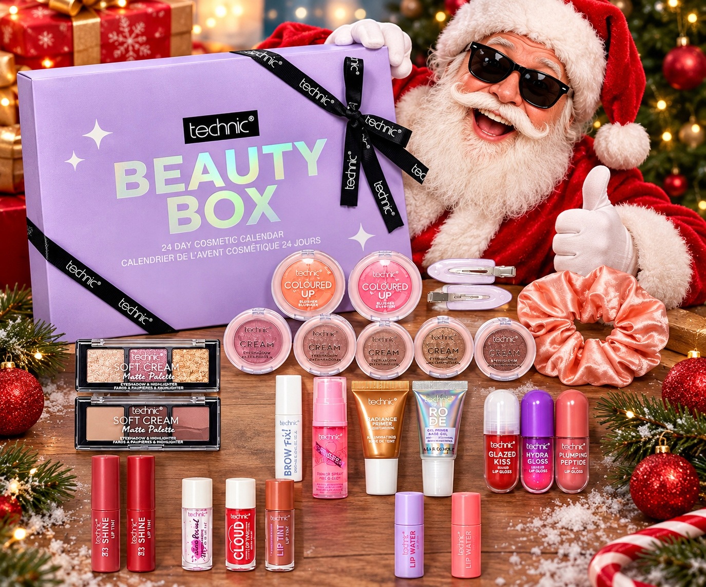Адвент-календарь Technic Beauty Box сумочка, косметика в нумерованных коробочках — фото 7
