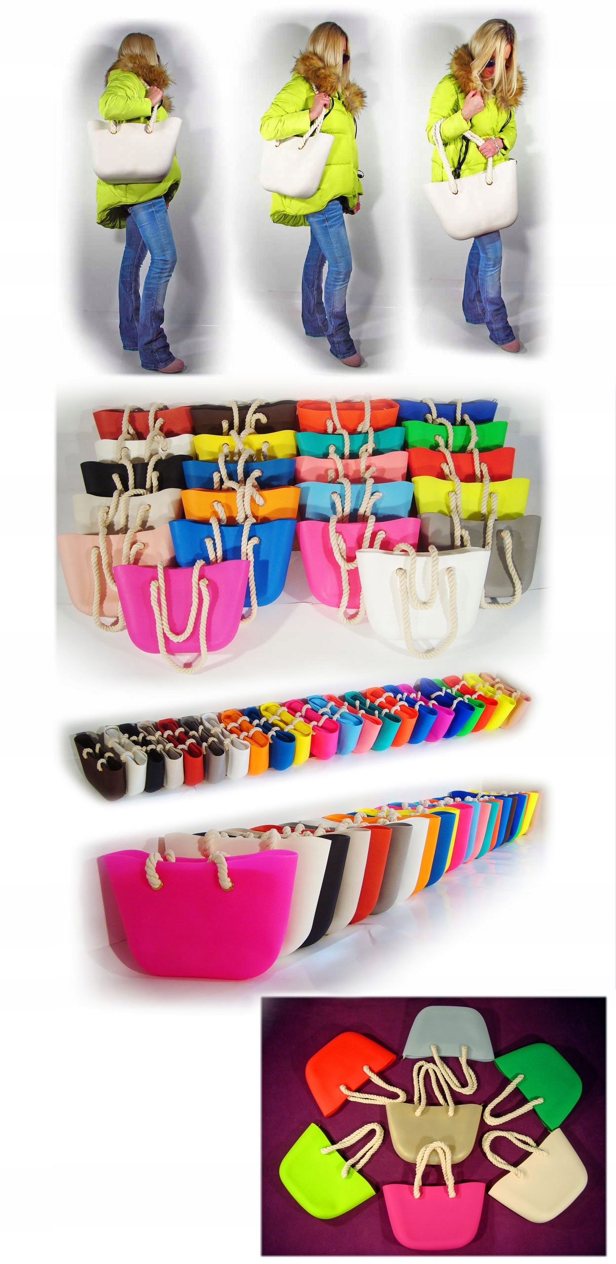 O TORBA GUMOWA TOREBKA HOBO JELLY SHOPPER BAG TGLA Waga produktu z opakowaniem jednostkowym 0 kg