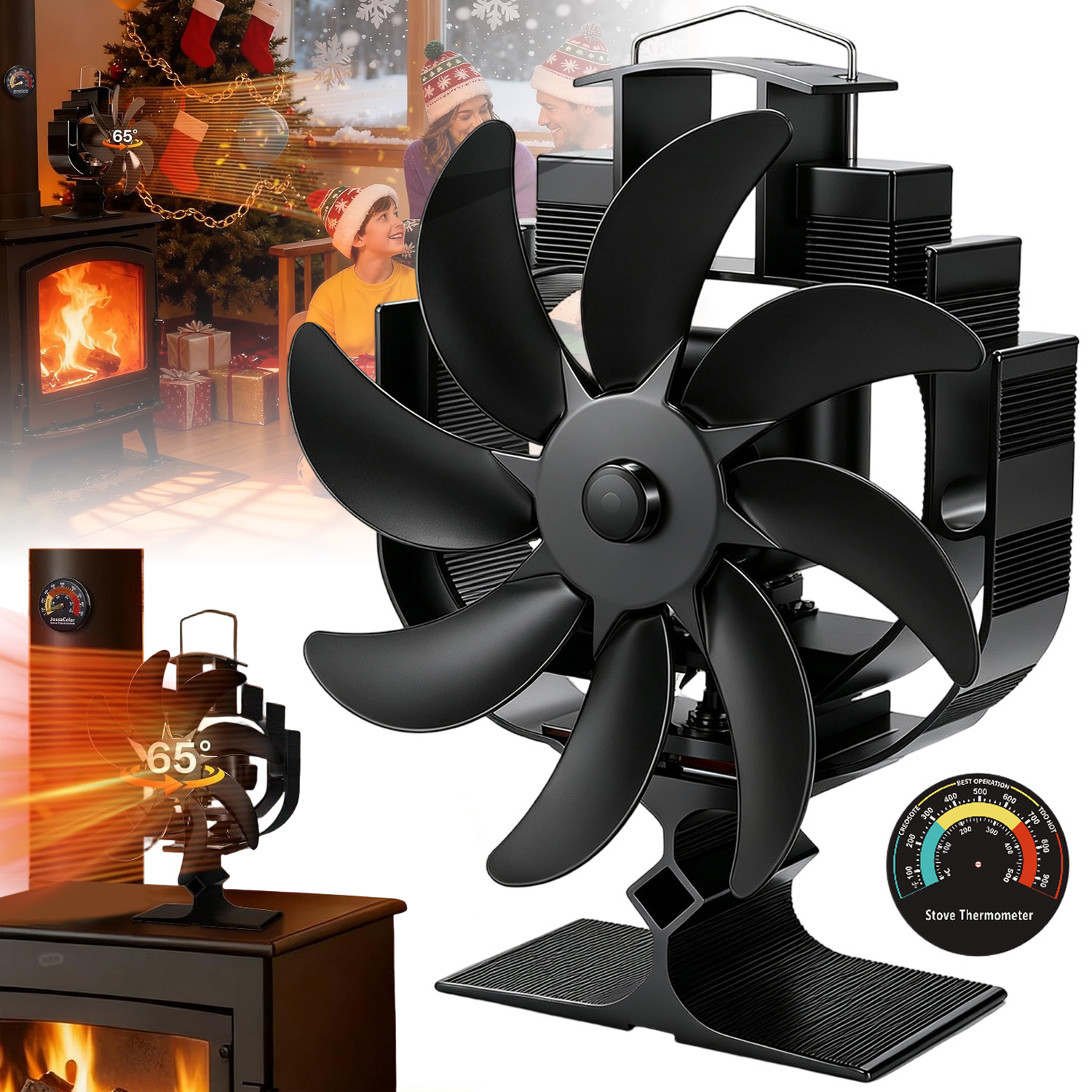 Termoelektrický Krbový Ventilátor Napájený Teplem, Tlumený Ventilátor