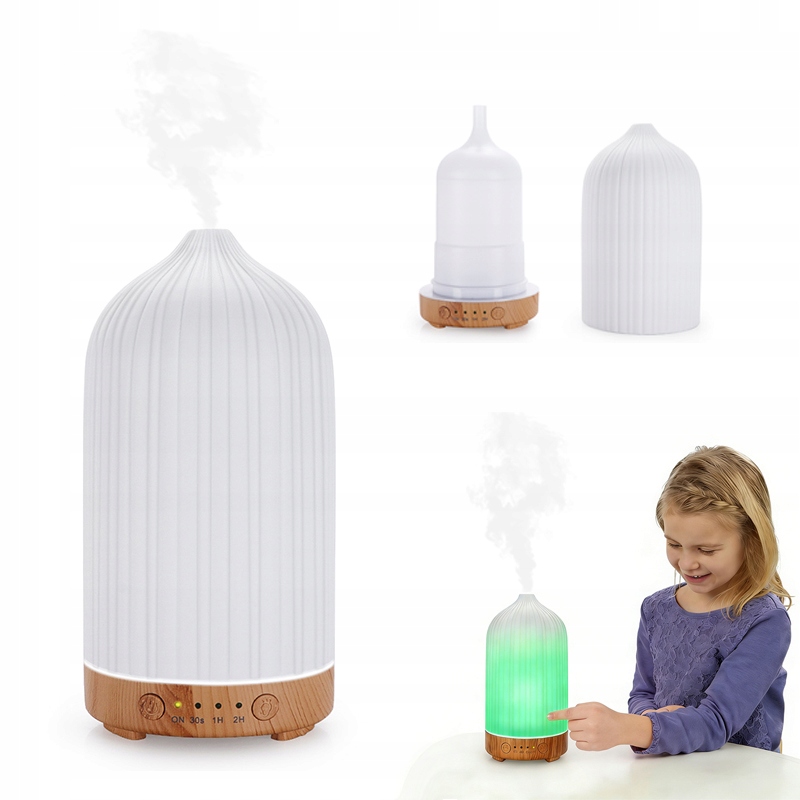 Aromatly Ceramiczny Dyfuzor Zapachowy z Lampką Nocną do Aromaterapii Urodziny