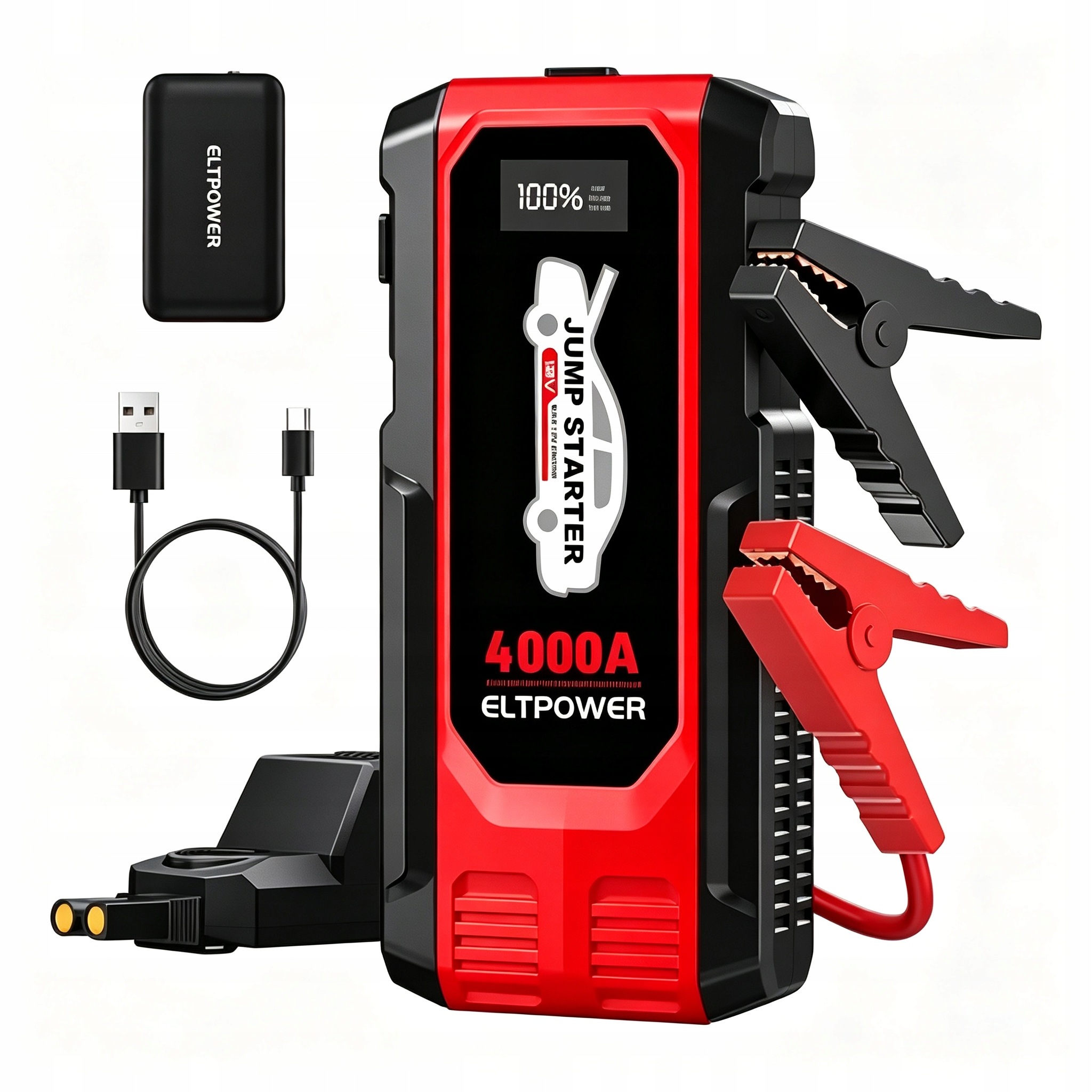 Štartovacie káble pre autá 4000A, 74Wh 12V prenosný štartovací box