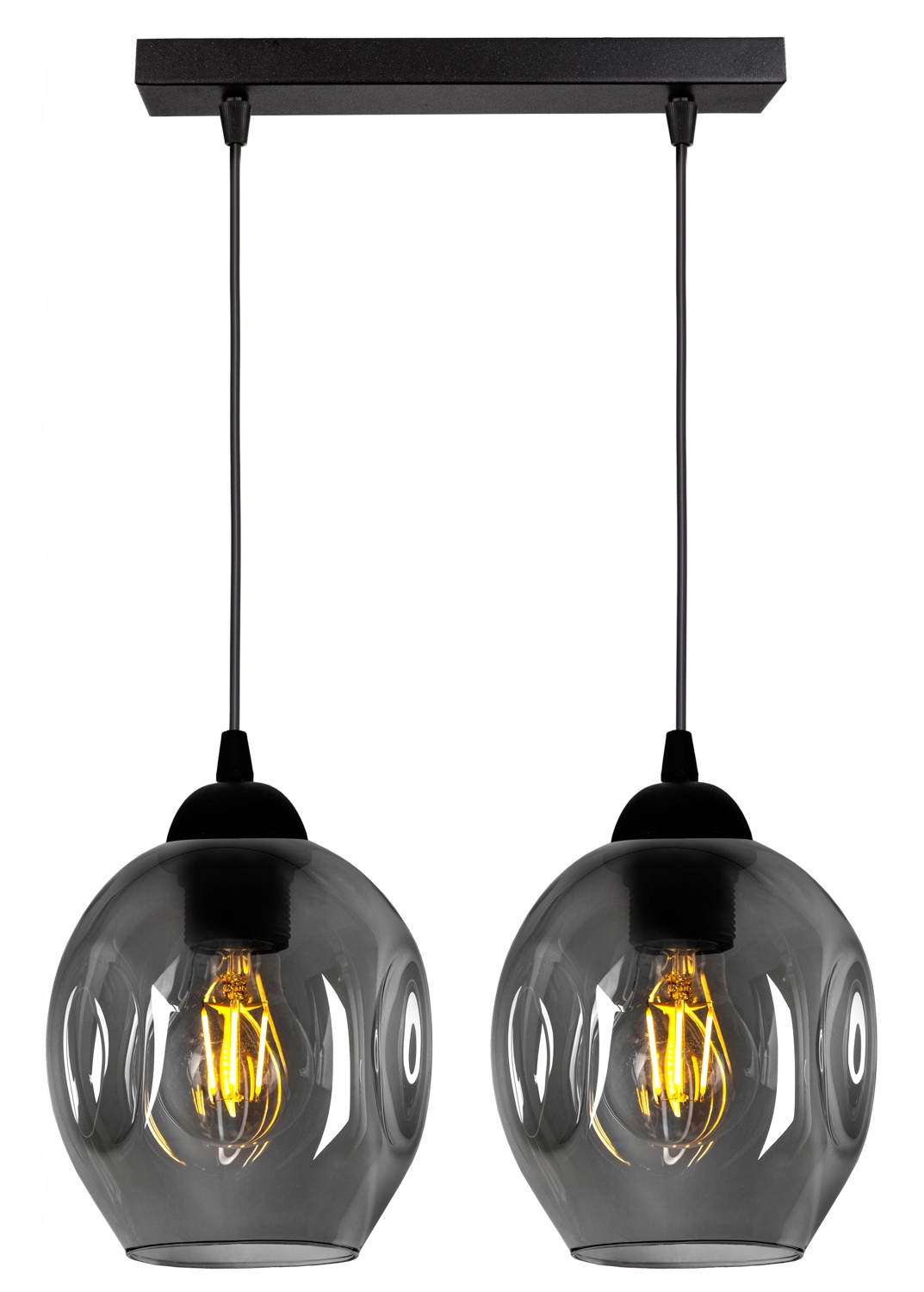 

Szklana Lampa Wisząca Sufitowa Żyrandol Kule Led