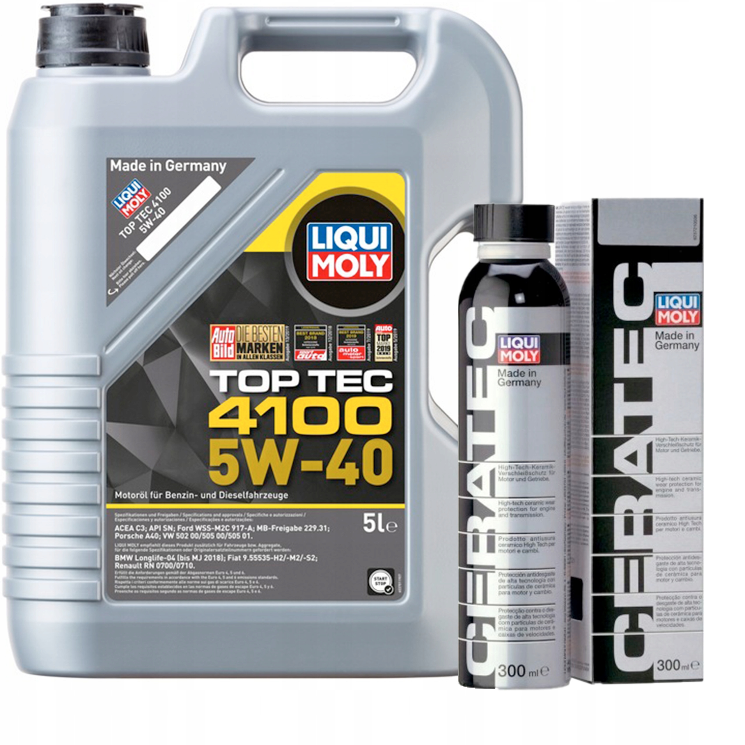 LIQUI MOLY OLAJ TOP TEC 4100 5W40 5L LPG + CeraTec 300ml