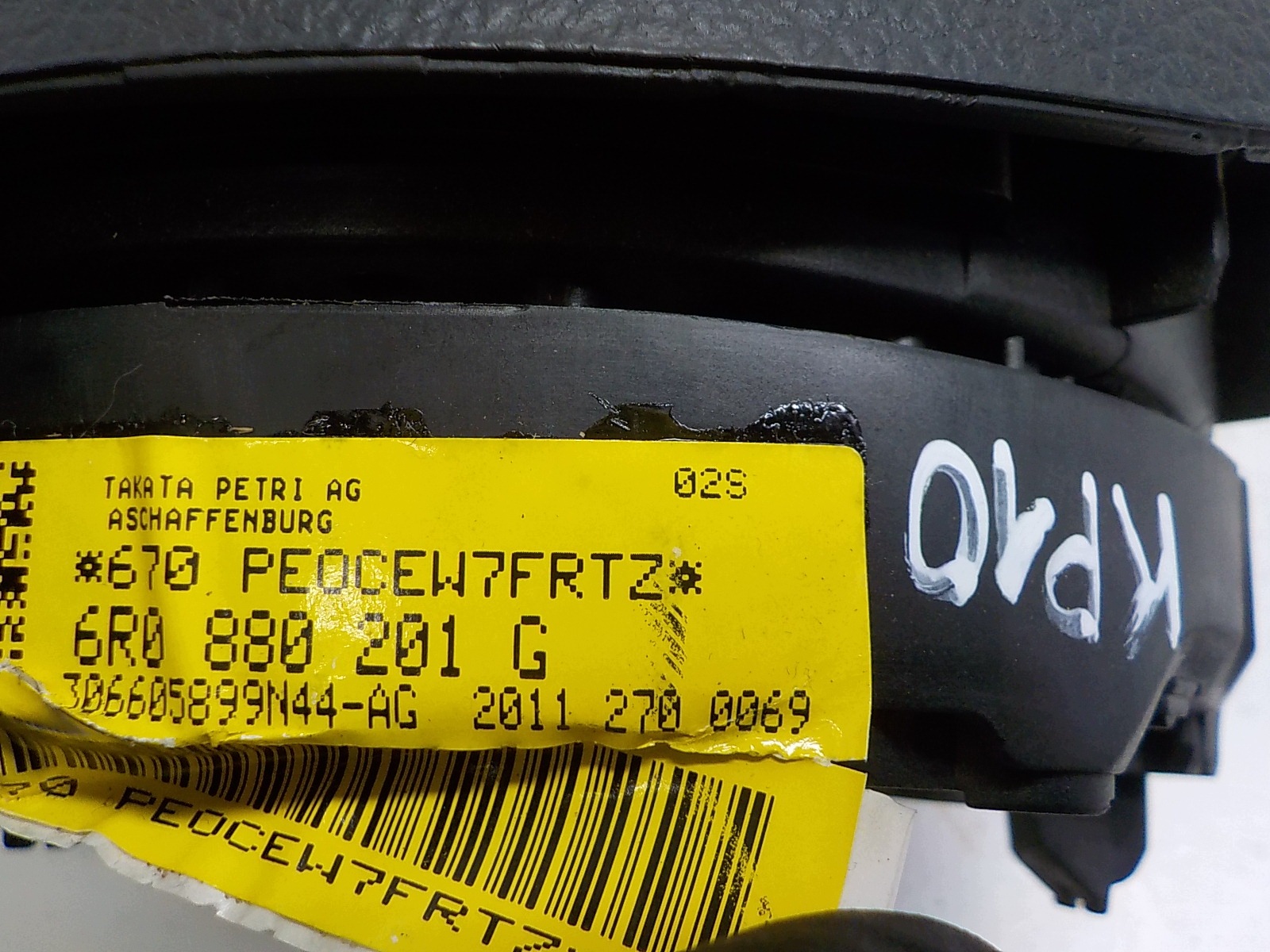 VW POLO V 6R Airbag Deckel AIR BAG