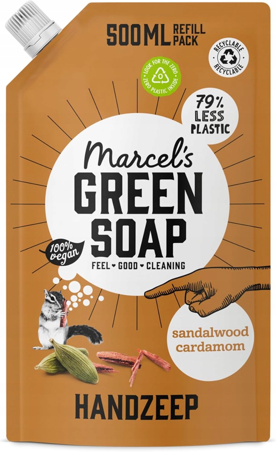 Tekuté Mýdlo Náplň Pomeranč A Jasmín 500 ML Marcel's Green Soap
