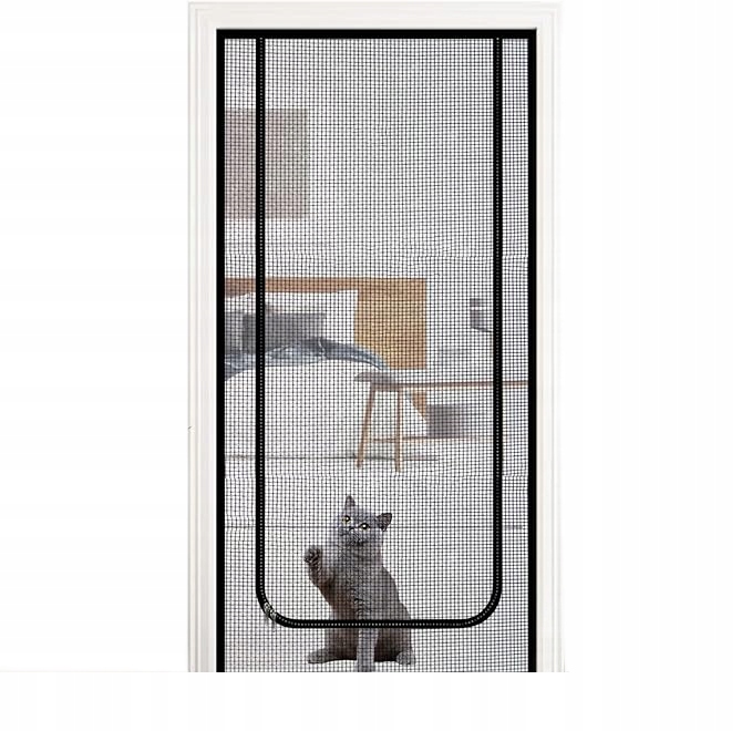 Moskytiéra Síť na dveře pro kočky Psa domácích zvířat na balkon 90x210