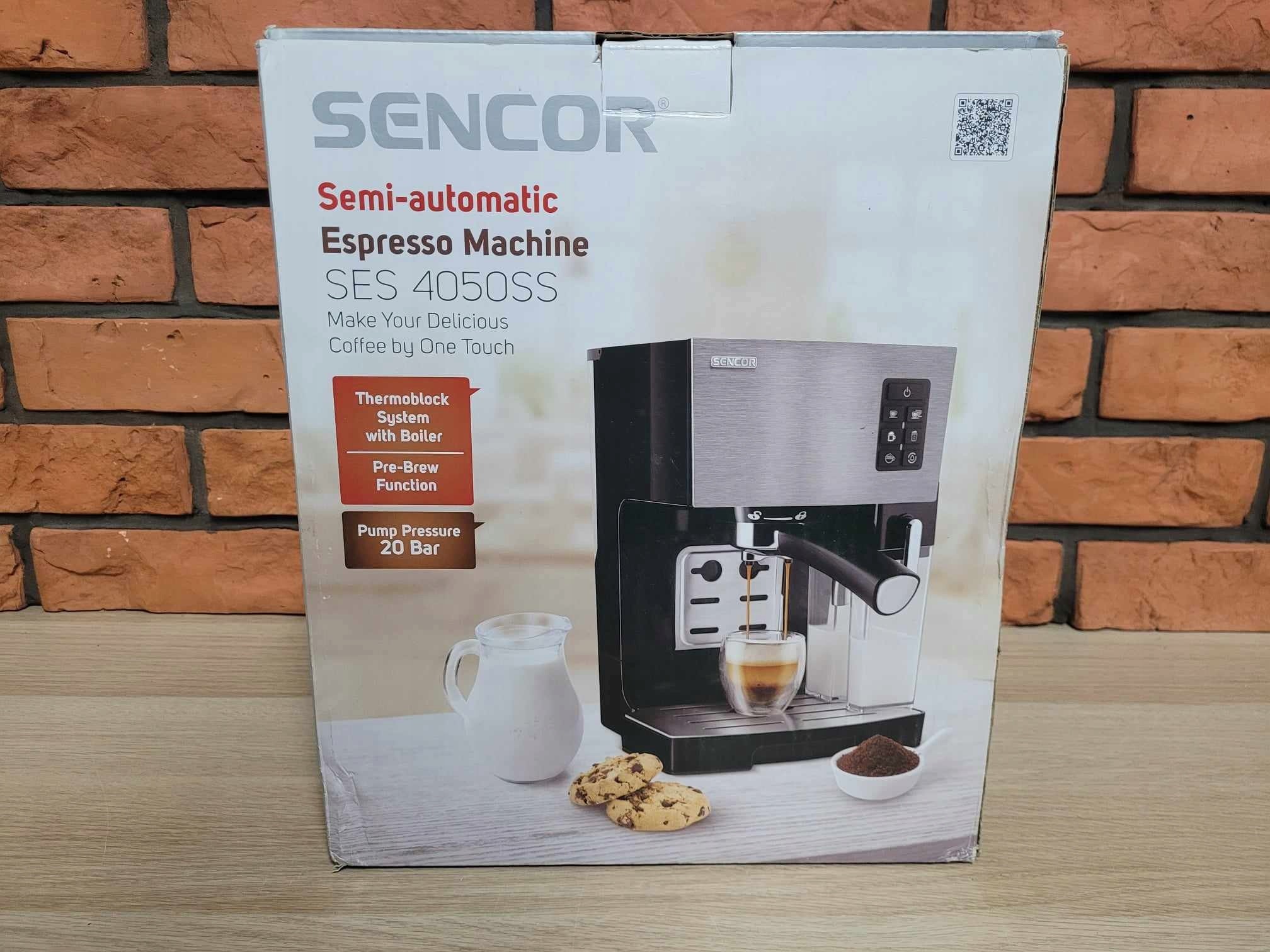 OUTLET Ekspres do kawy półautomatyczny SENCOR 20 barów SES 4050SS Moc 1450 W