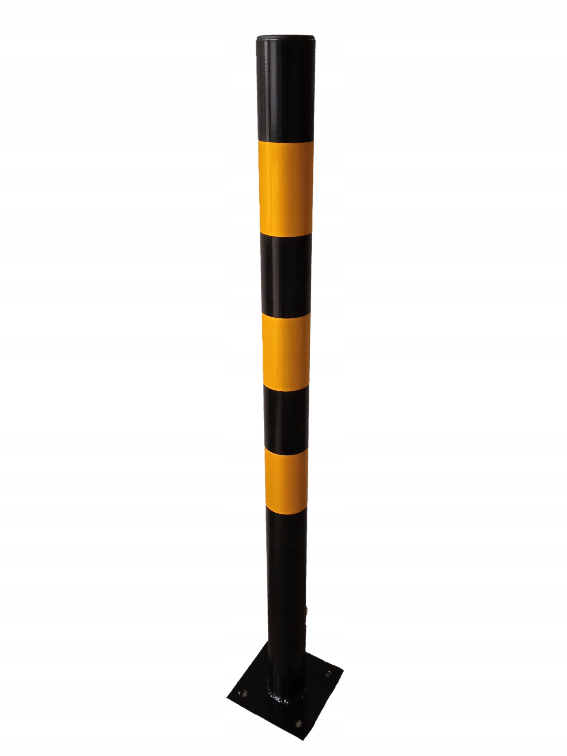 SŁUPEK PARKINGOWY OSTRZEGAWCZY 75CM CZARNY FI60