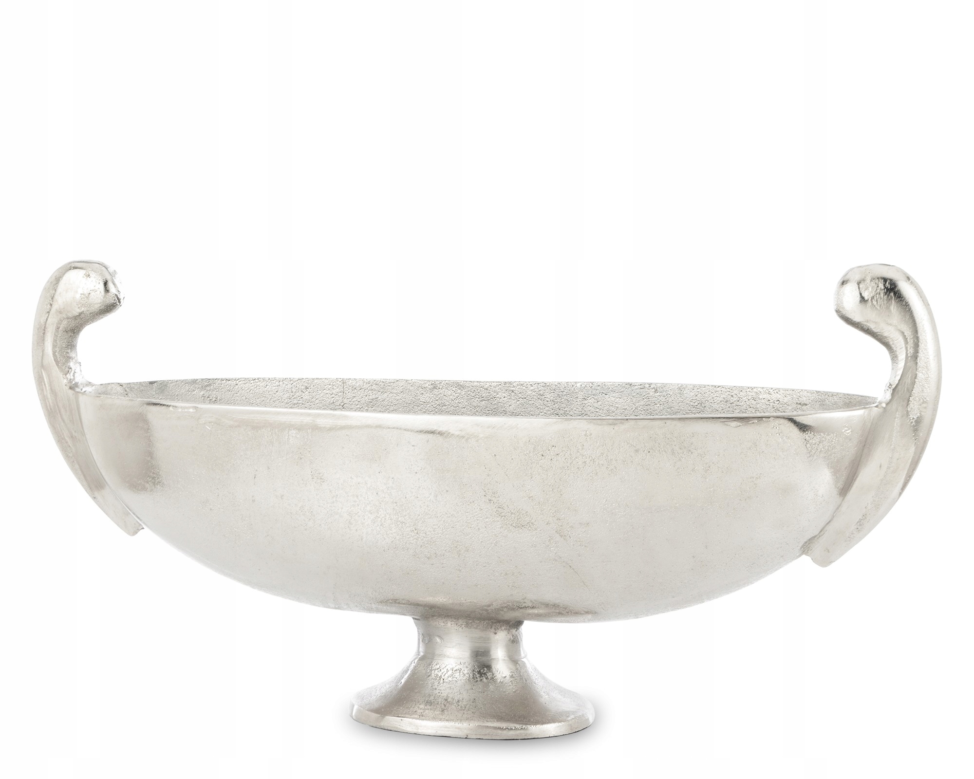 Strieborná veľká kovová dekoratívna stará ozdobná misa patera