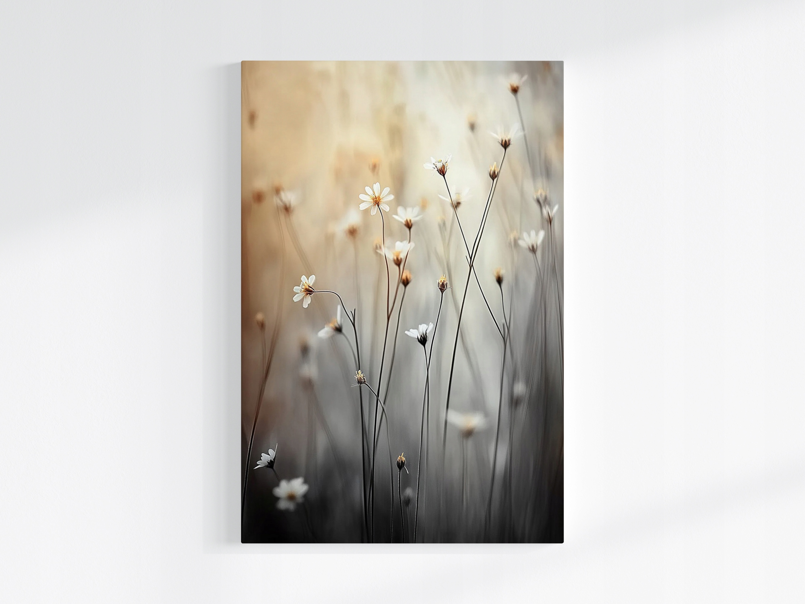 Obraz Na Plátně Canvas Ráno Louka Květiny Sedmikrásky Heřmánek Bokeh 80x120