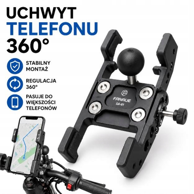 Uchwyt Telefonu Motocyklowy Metalowy Fanaue CPC-07SA