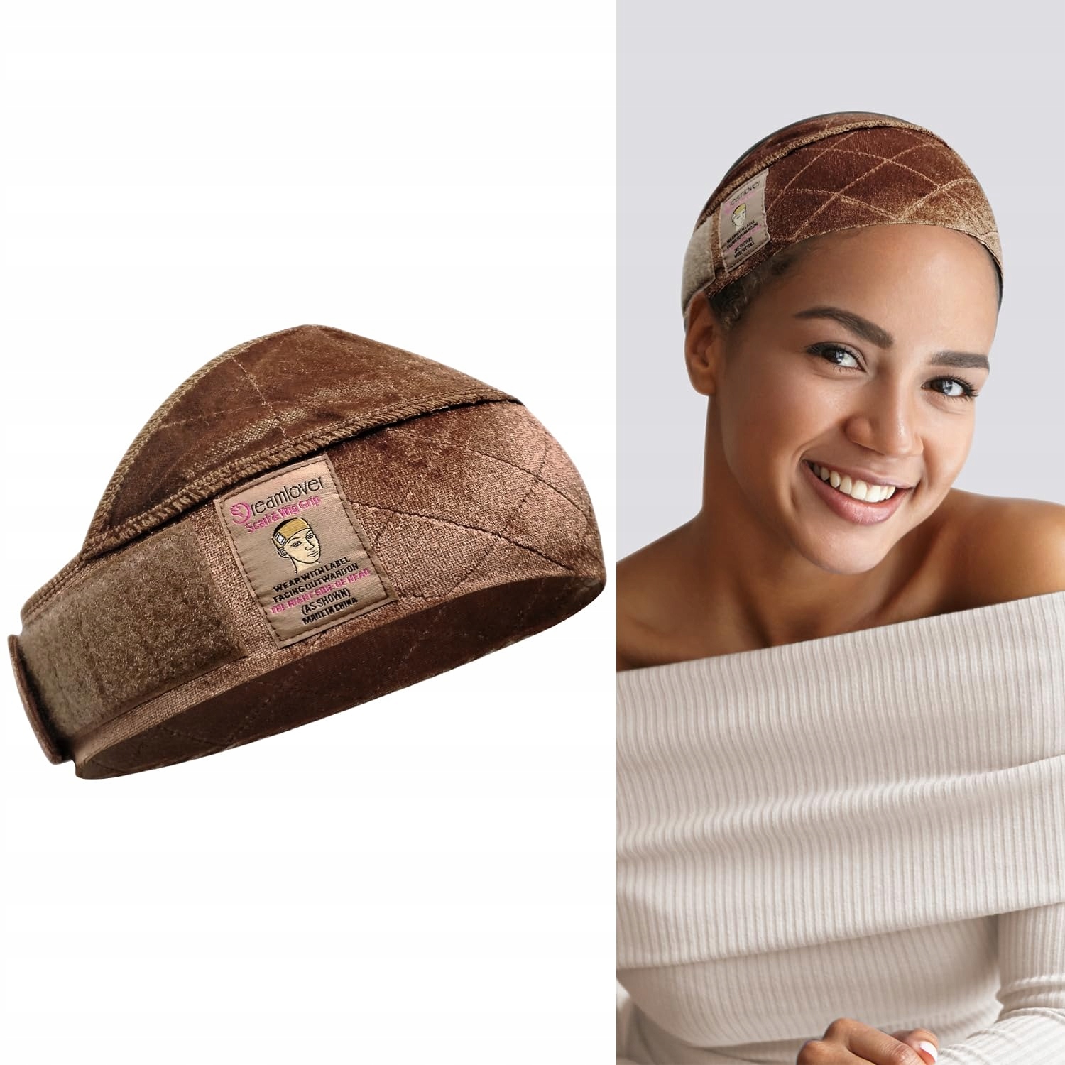 Dreamlover Elastická protiskluzová páska na paruky, hnědá