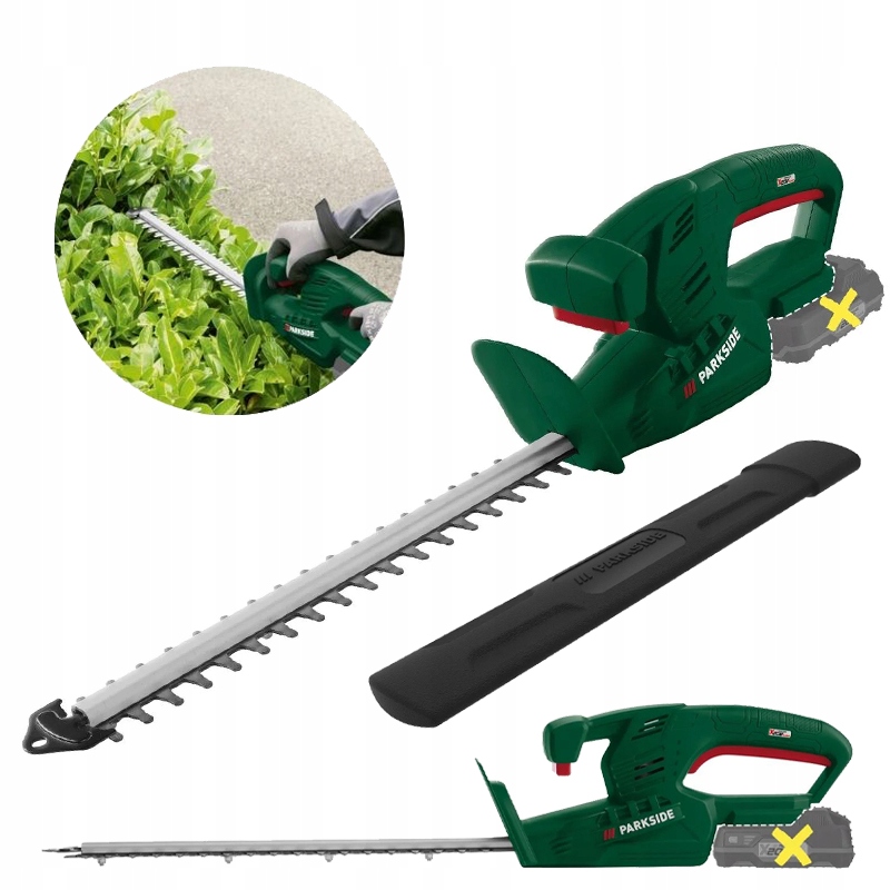 Akumulatorowe Nożyce Do Żywopłotu I Krzewów Parkside Phsa 2035 A1 Osłona