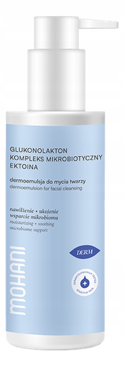 Mohani Hydratační dermoemulze na mytí obličeje s glukonolaktonem 150 g
