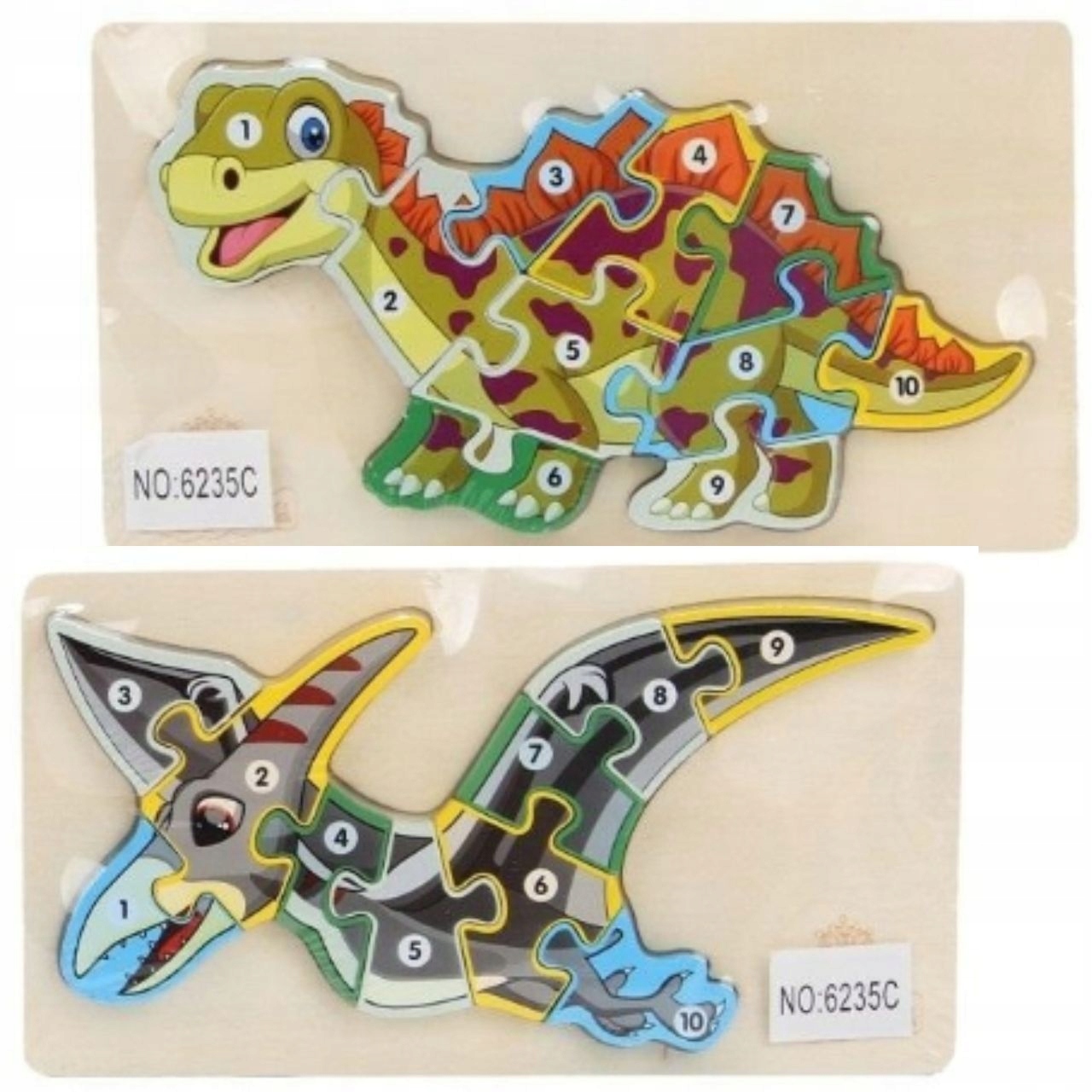 

Układanka Drewniana Dinozaur Puzzle Nauka 10el