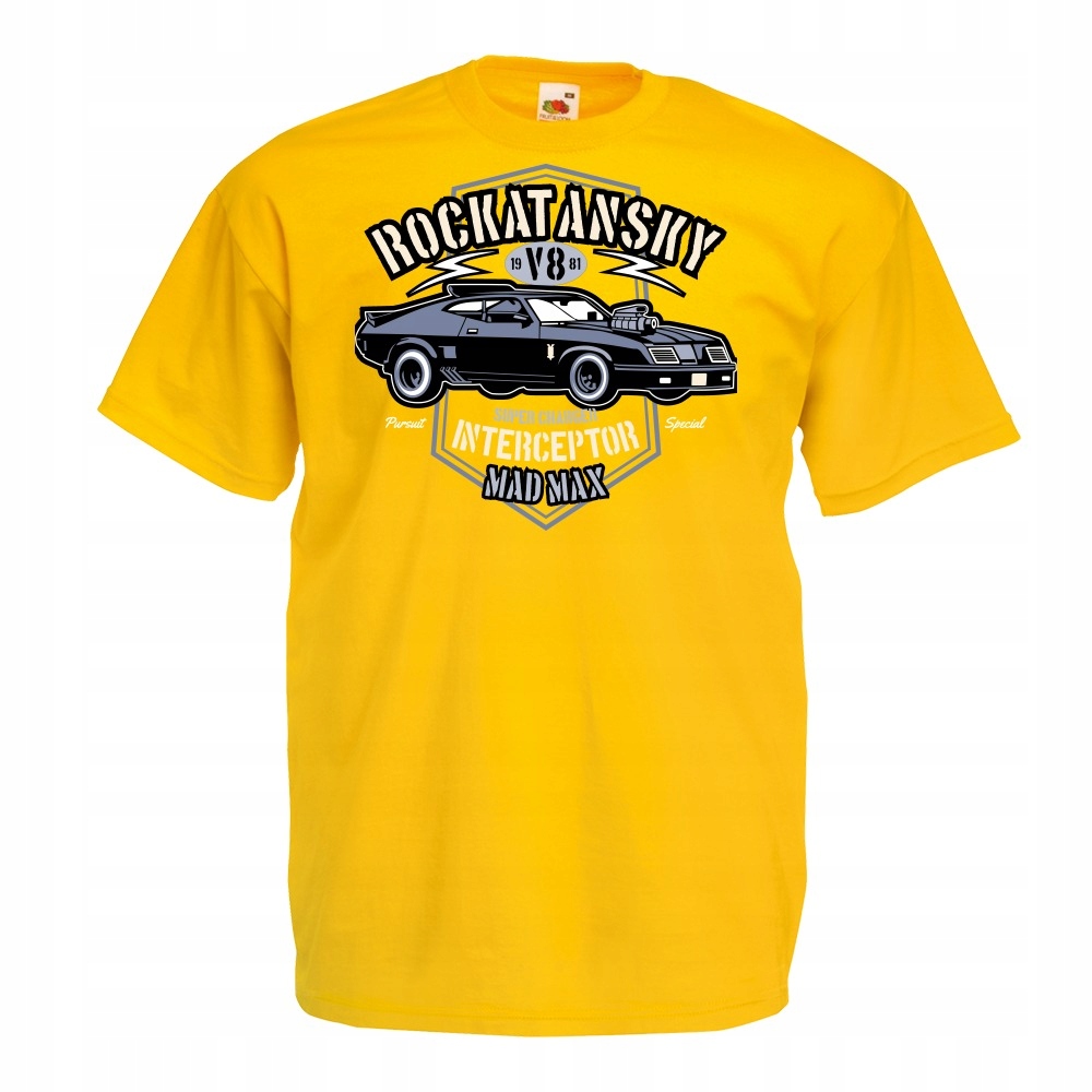 

Koszulka samochód auto rockatansky XL żółta