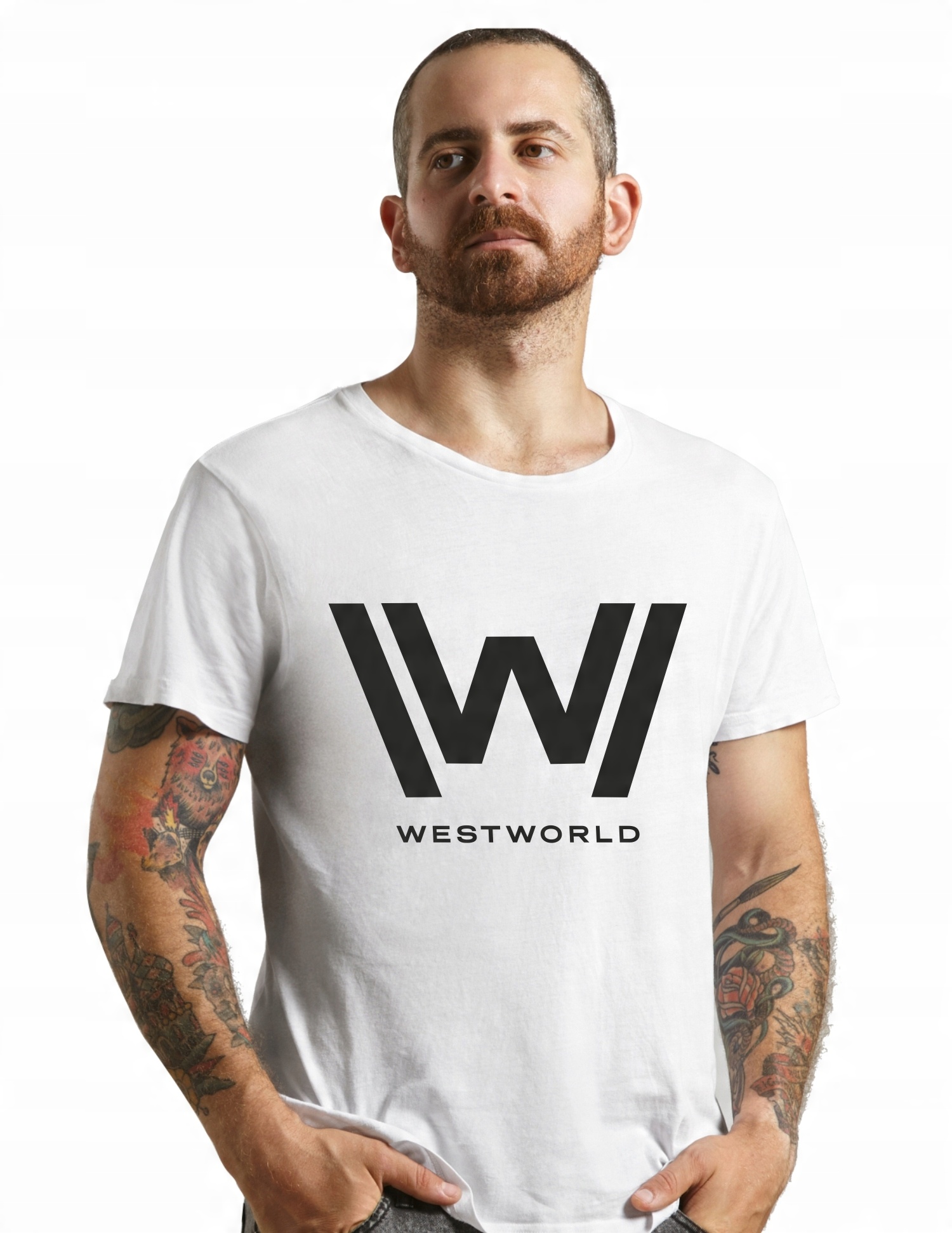 

Westworld Koszulka Z Nadrukiem S WW03U White