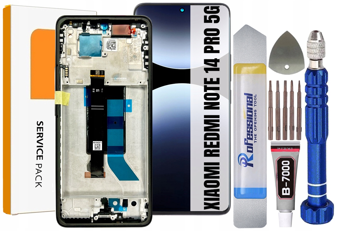 Displej Pro Xiaomi Redmi Note 14 Pro 5G Originál Oem Obrazovka Rámeček