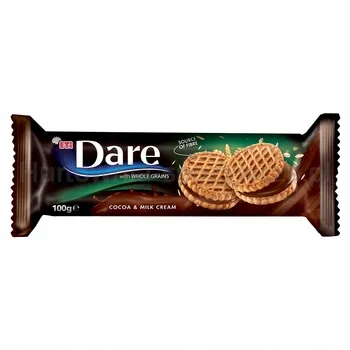 Levně Dare Celozrnné sušenky s mléčným kakaovým krémem 100 g