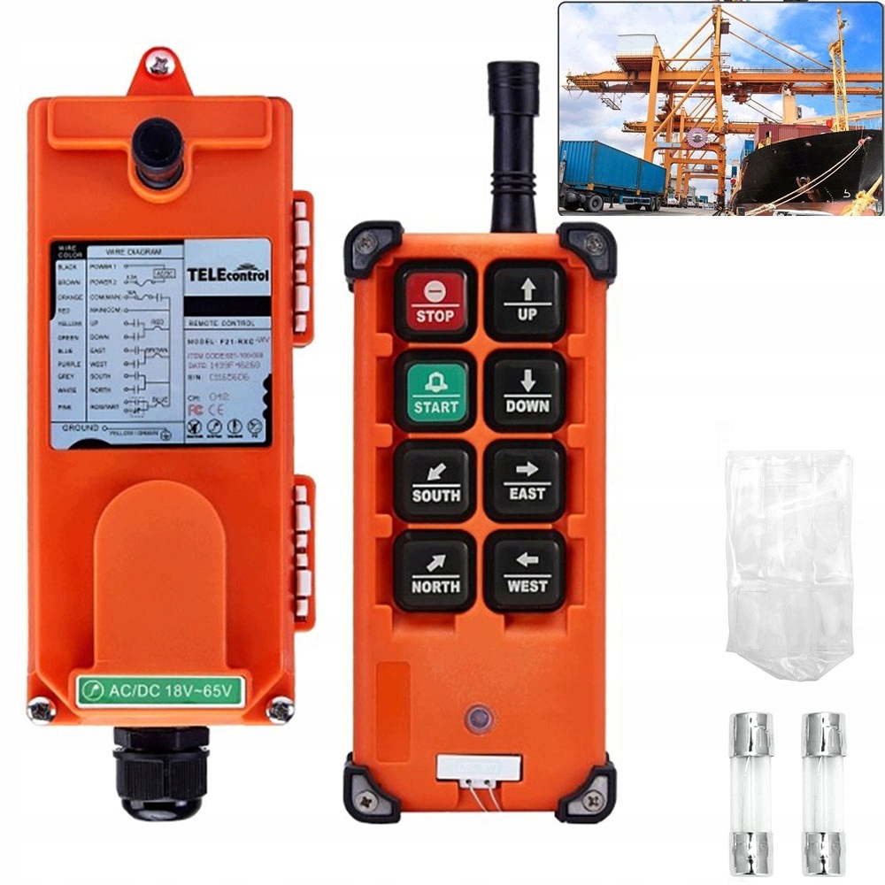 Crane Remote Control, Telecontrol Radio Cassette F21-E1B DC 12-72 V