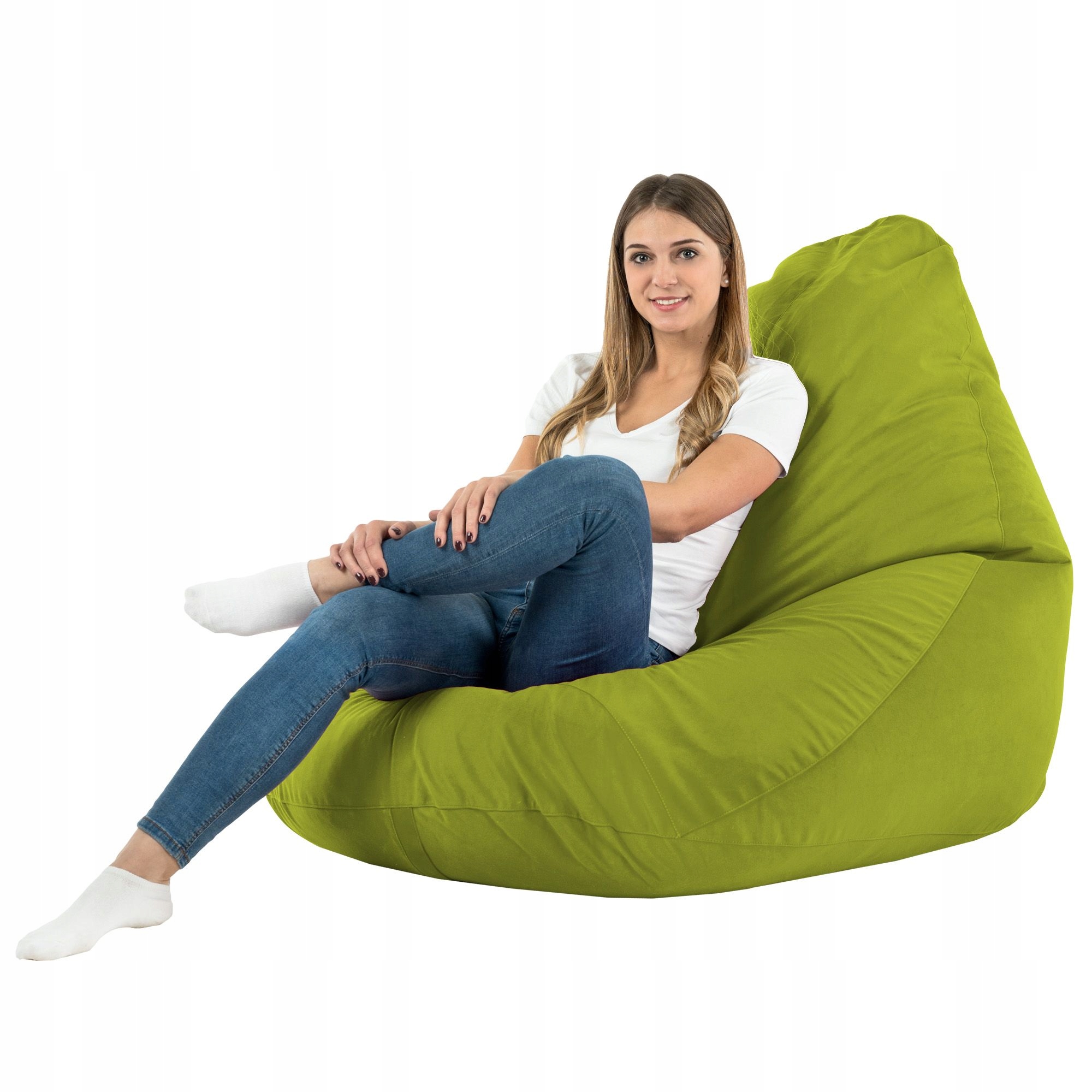 Plyšový vak XXL Sedací křeslo Zelený
