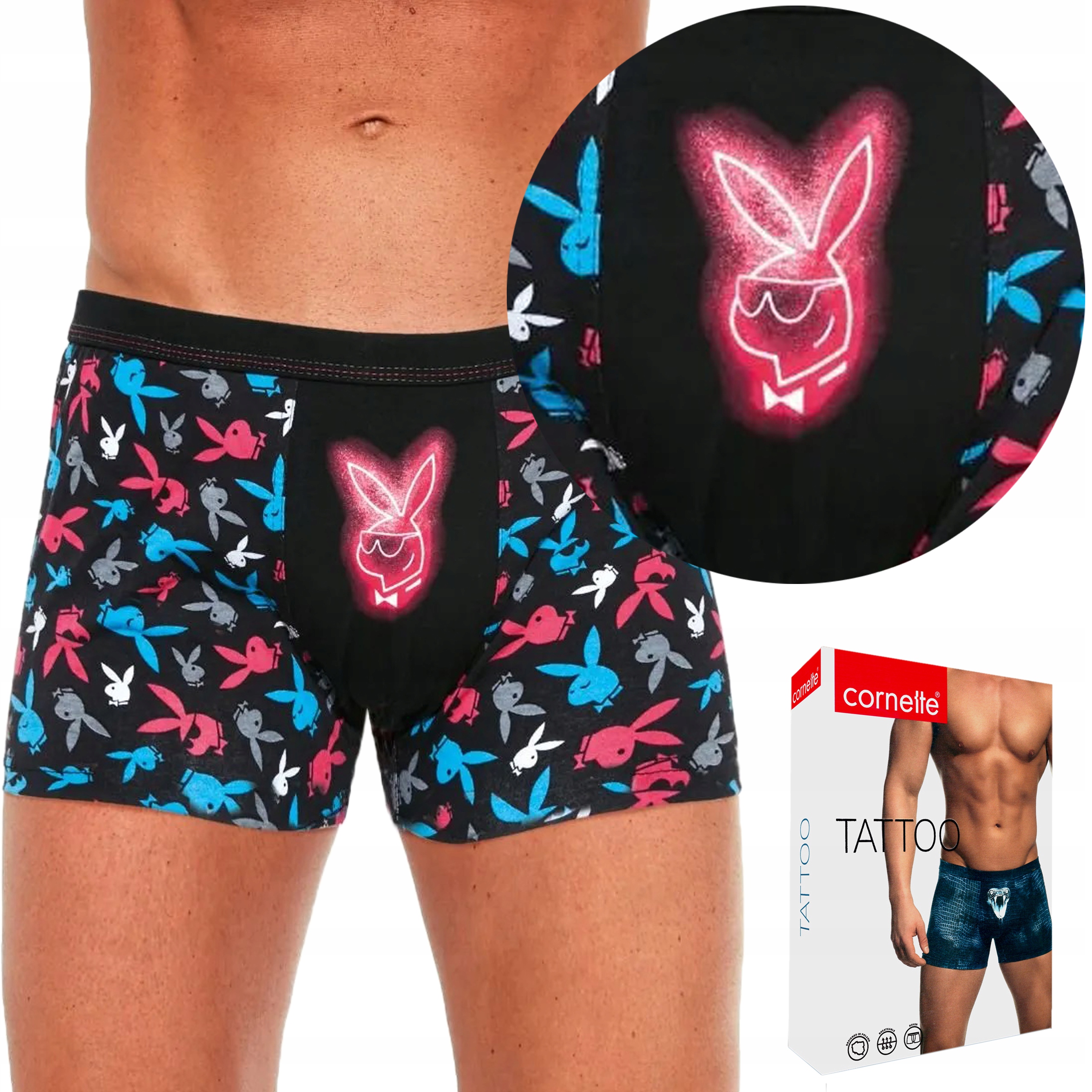 

Bokserki Cornette Tattoo Bunny 280/200 bawełna L