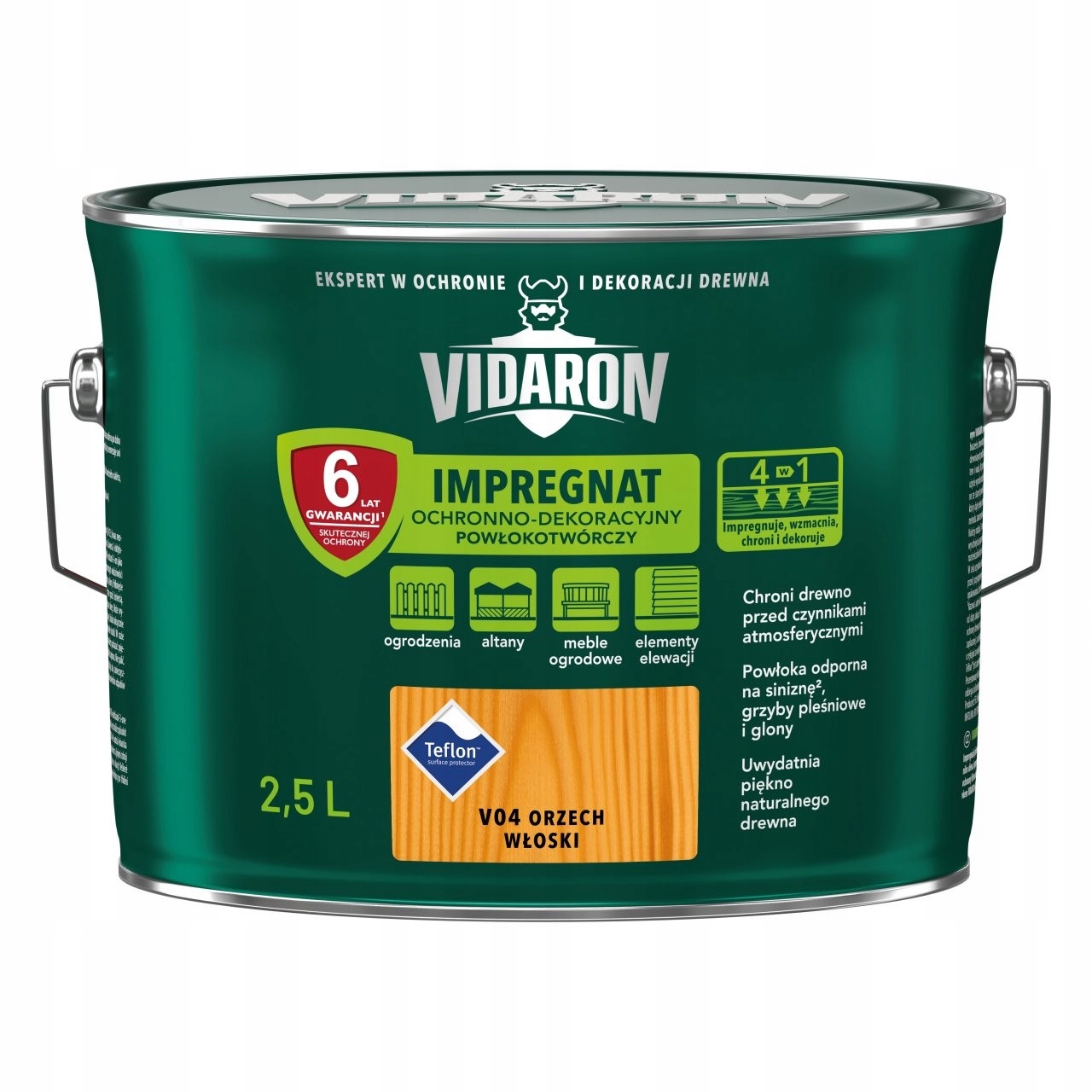 Vidaron Impregnat Drewno 2,5L Orzech Włoski V04