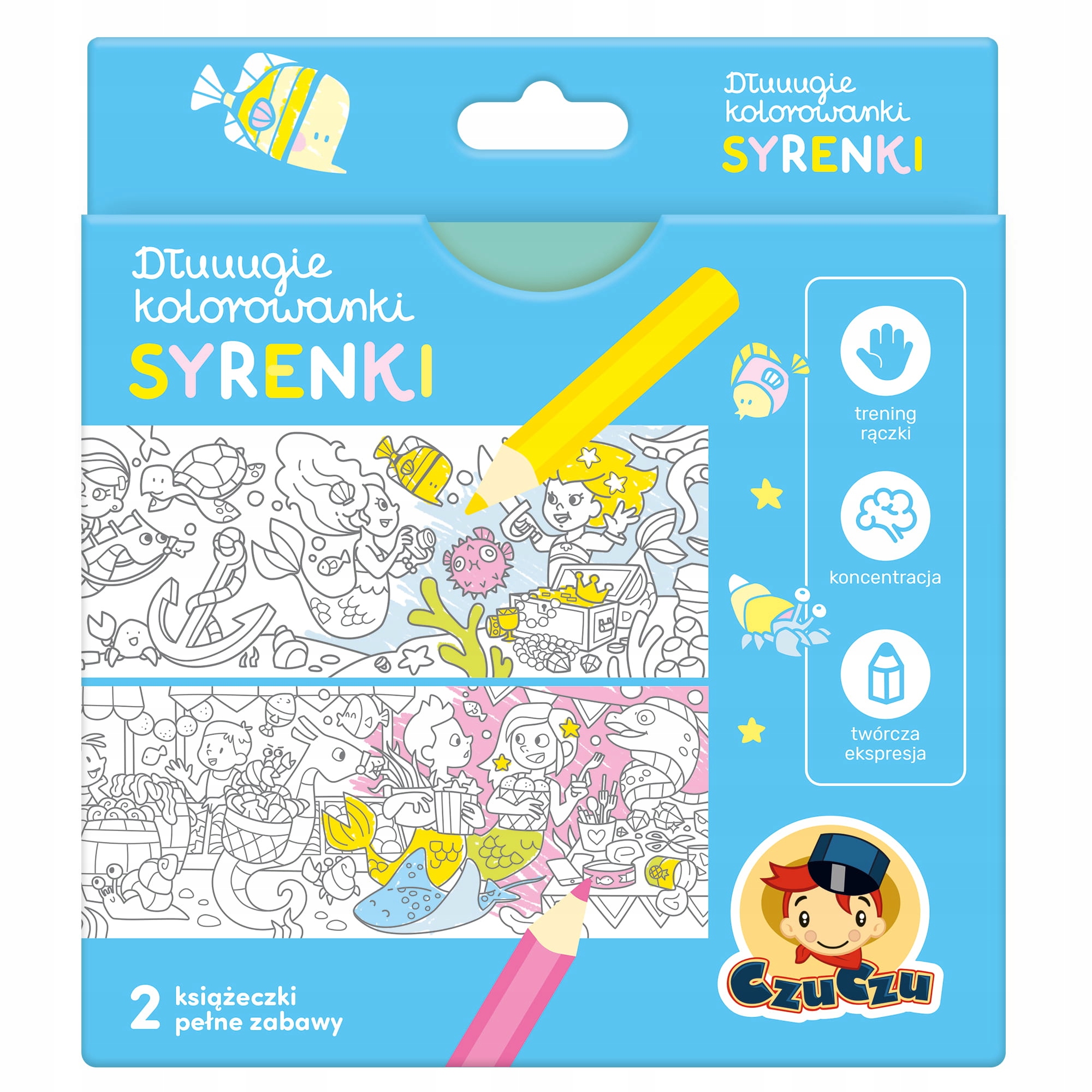 

Czuczu Dłuuugie Kolorowanki Syrenki 4+