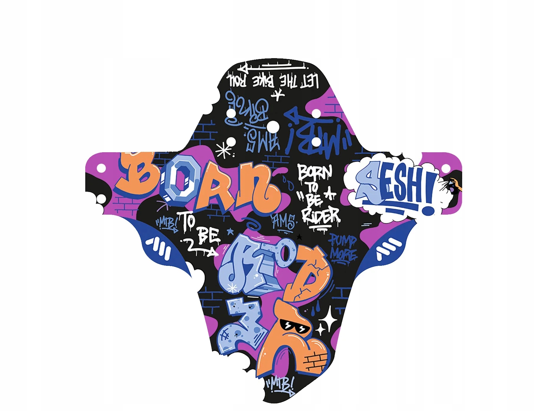 Przedni Błotnik Rowerowy 26 27.5 29 Ams Born To Be Rider Niebieski