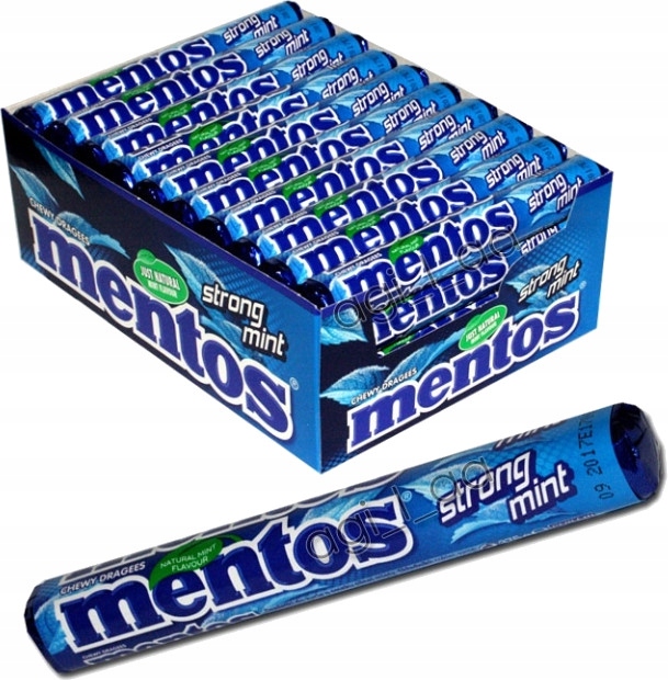 Levně žvýkačky Mentos Strong Mint 37,5 g 40 kusů