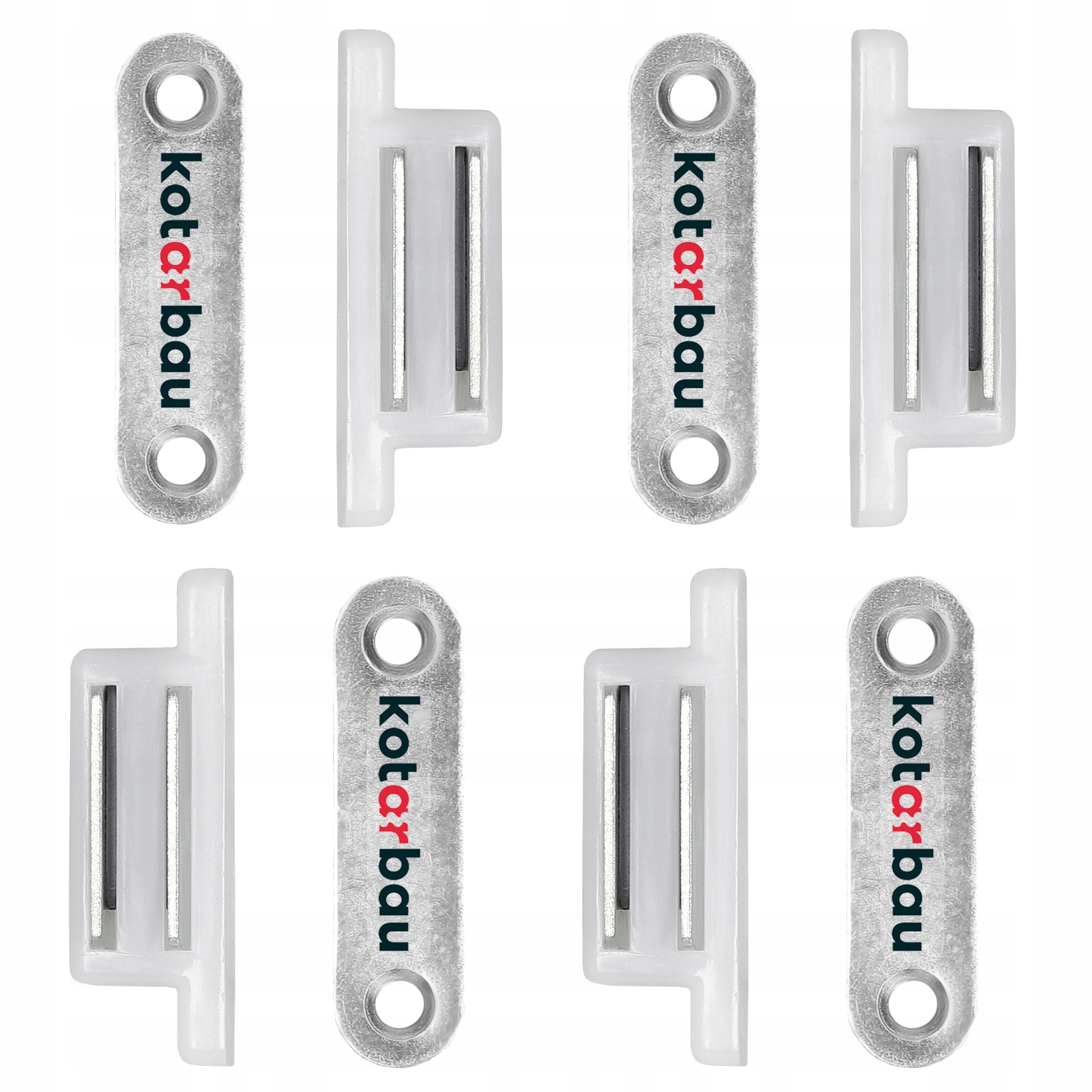 4X ZATRZASK MEBLOWY ZAMEK MAGNETYCZNY MEBLI SZAFEK MAGNES BIAŁY