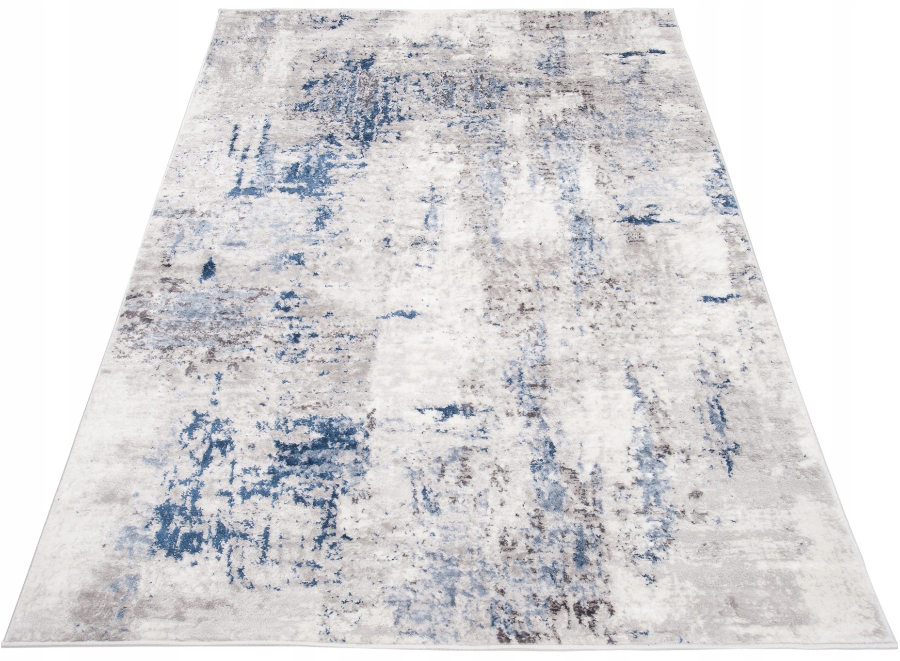 Dywan Sky szary 250x350 szaro niebieski beton przecierany w stylu loftowym