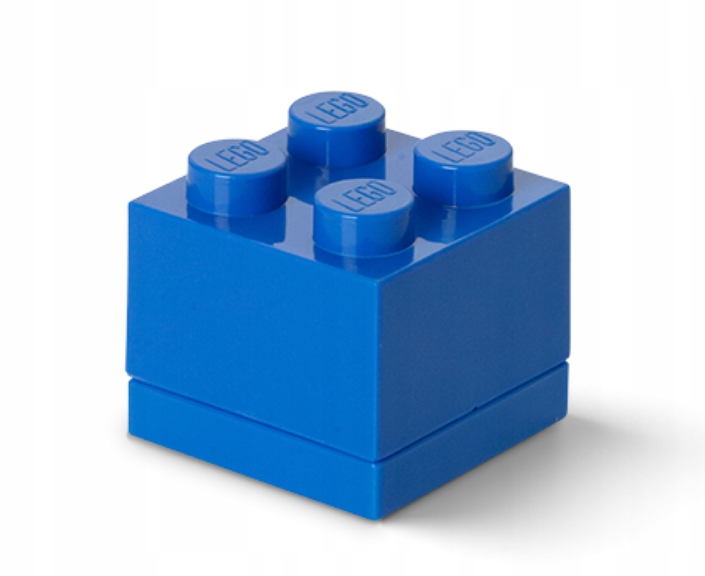 Lego Pojemnik 4 Mini Klocek Pudełko Niebieski