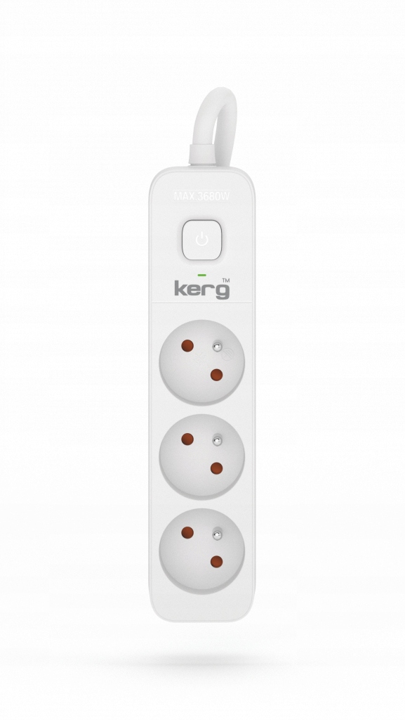Przedłużacz Kerg z wyłącznikiem-5m-16A-H05VV-F