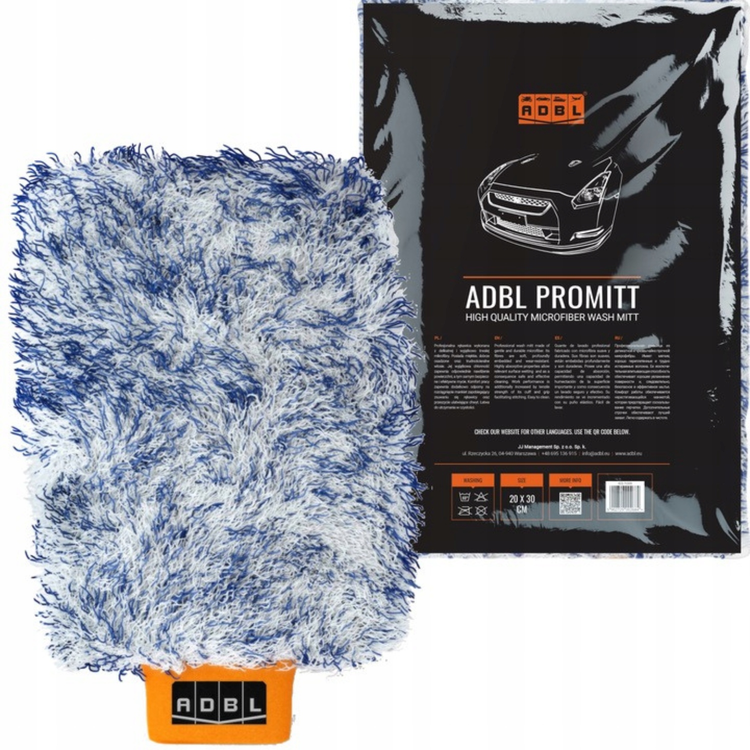 Перчатка для мытья автомобиля Adbl ProMitt из микрофибры